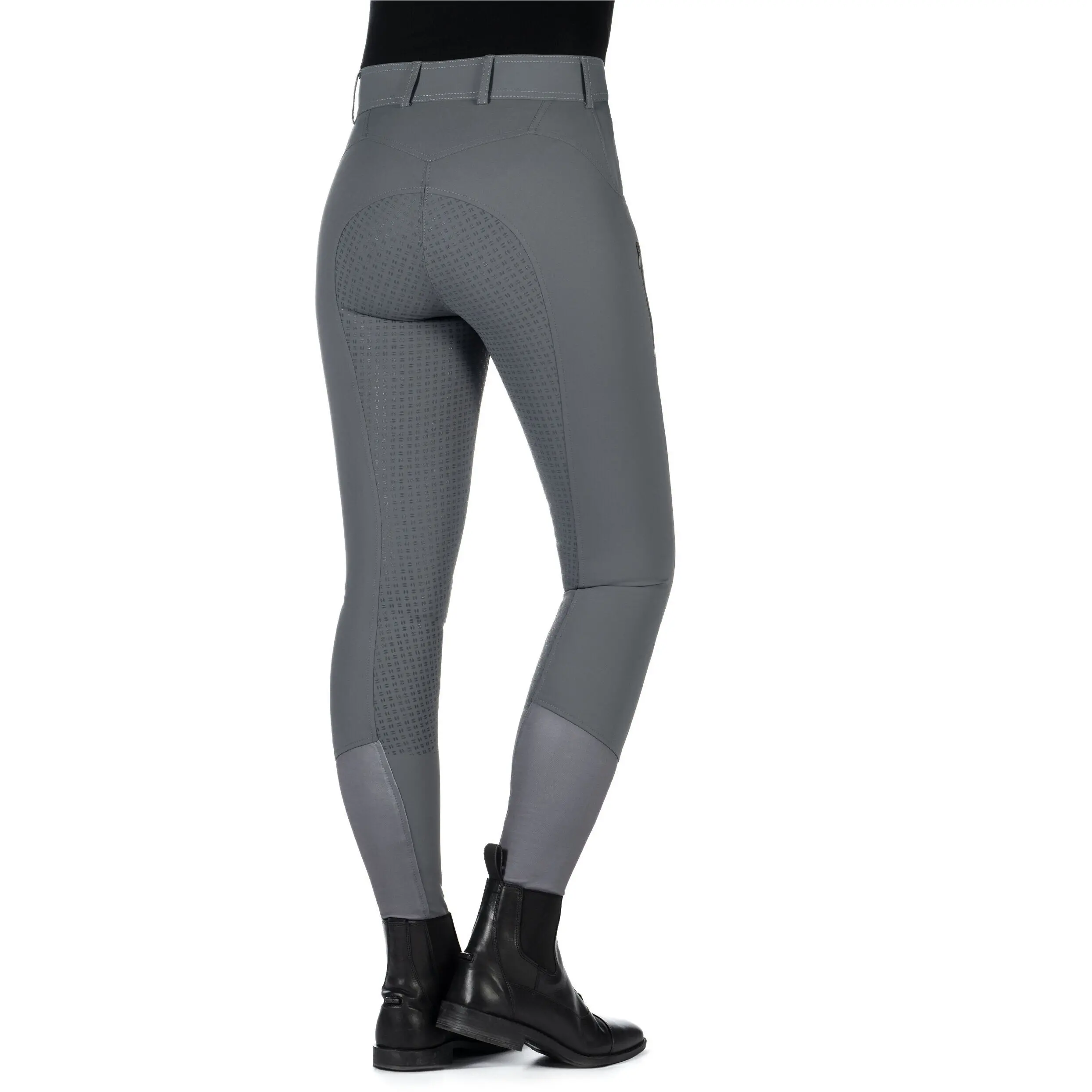 Damen Reithose Silikon Vollbesatz ARI MID RISE grau