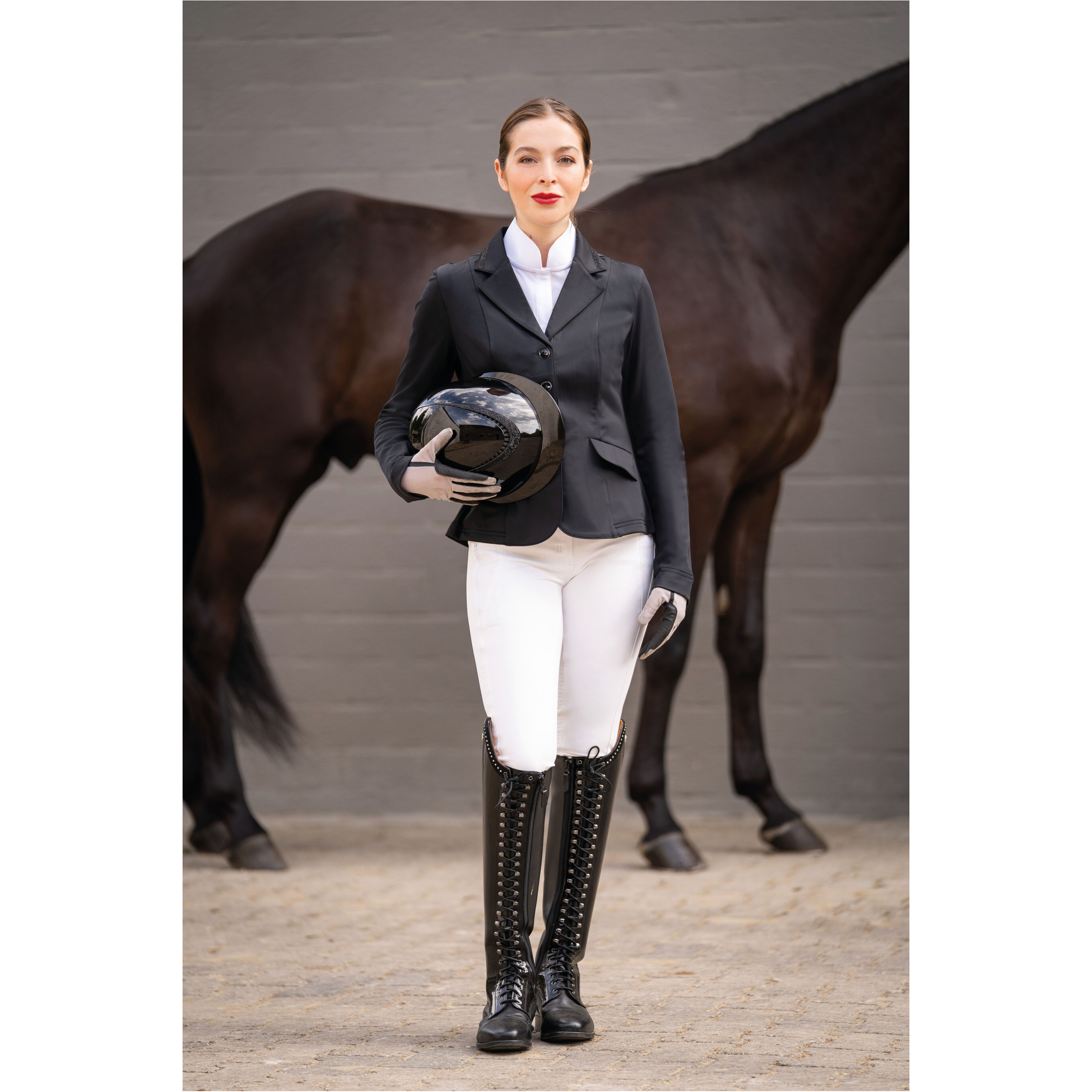 Damen Turnierjacket AMY schwarz