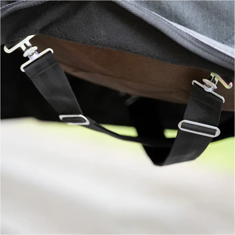 Transport- und Abschwitzdecke ELEGANCE grau/schwarz