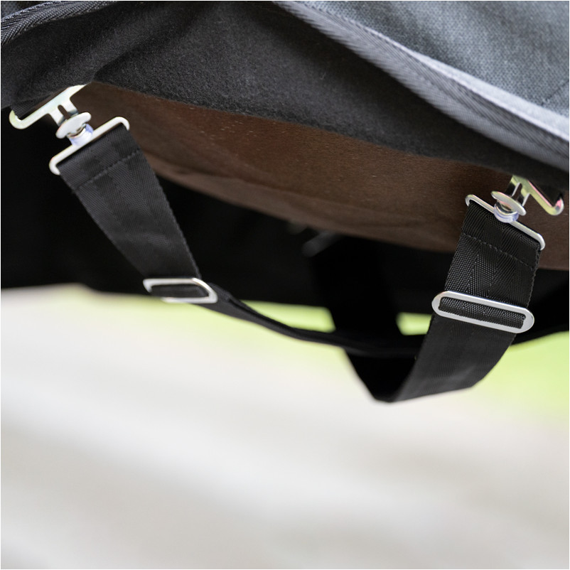 Transport- und Abschwitzdecke ELEGANCE grau/schwarz