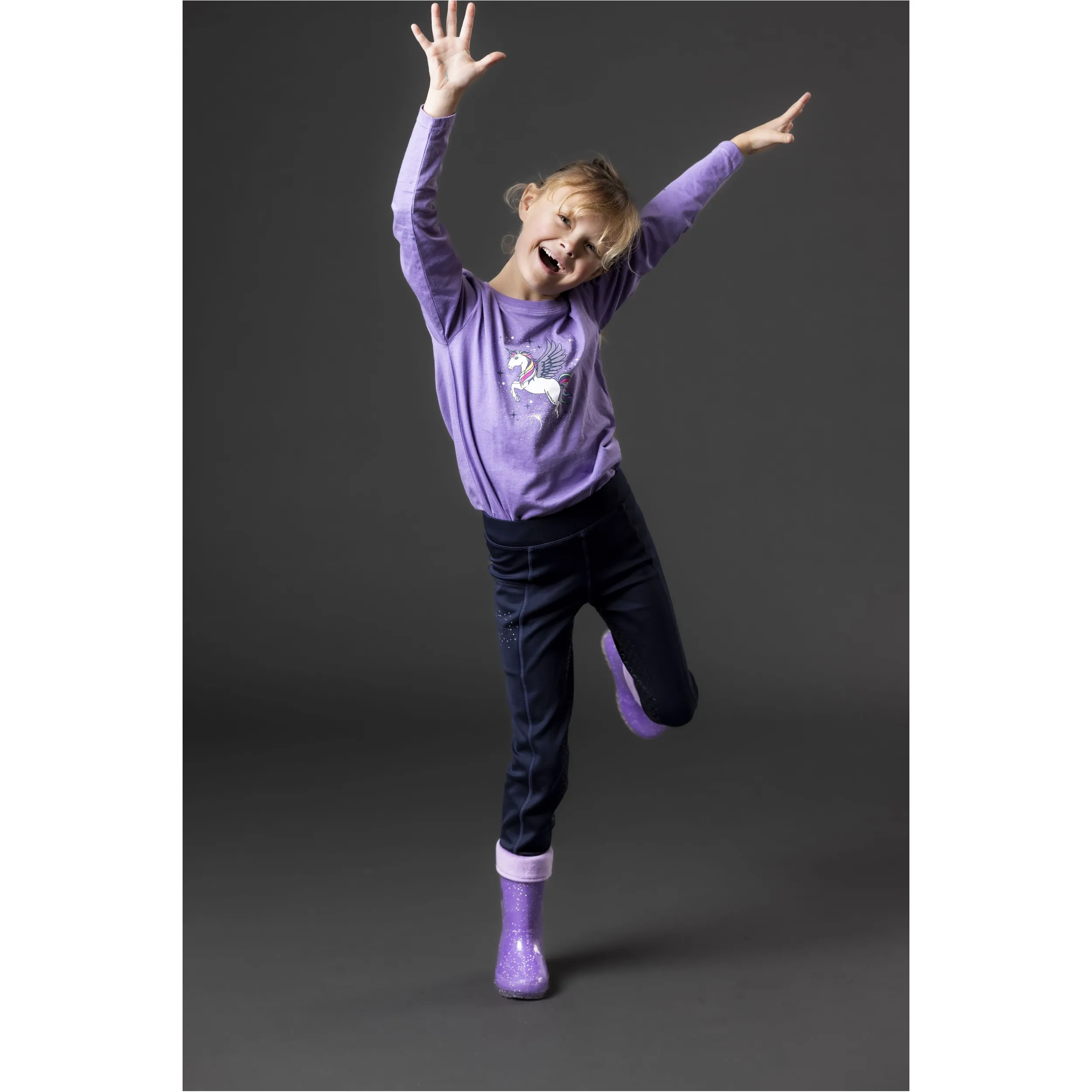 Kinder Reittrikot Langarm JINX purple haze