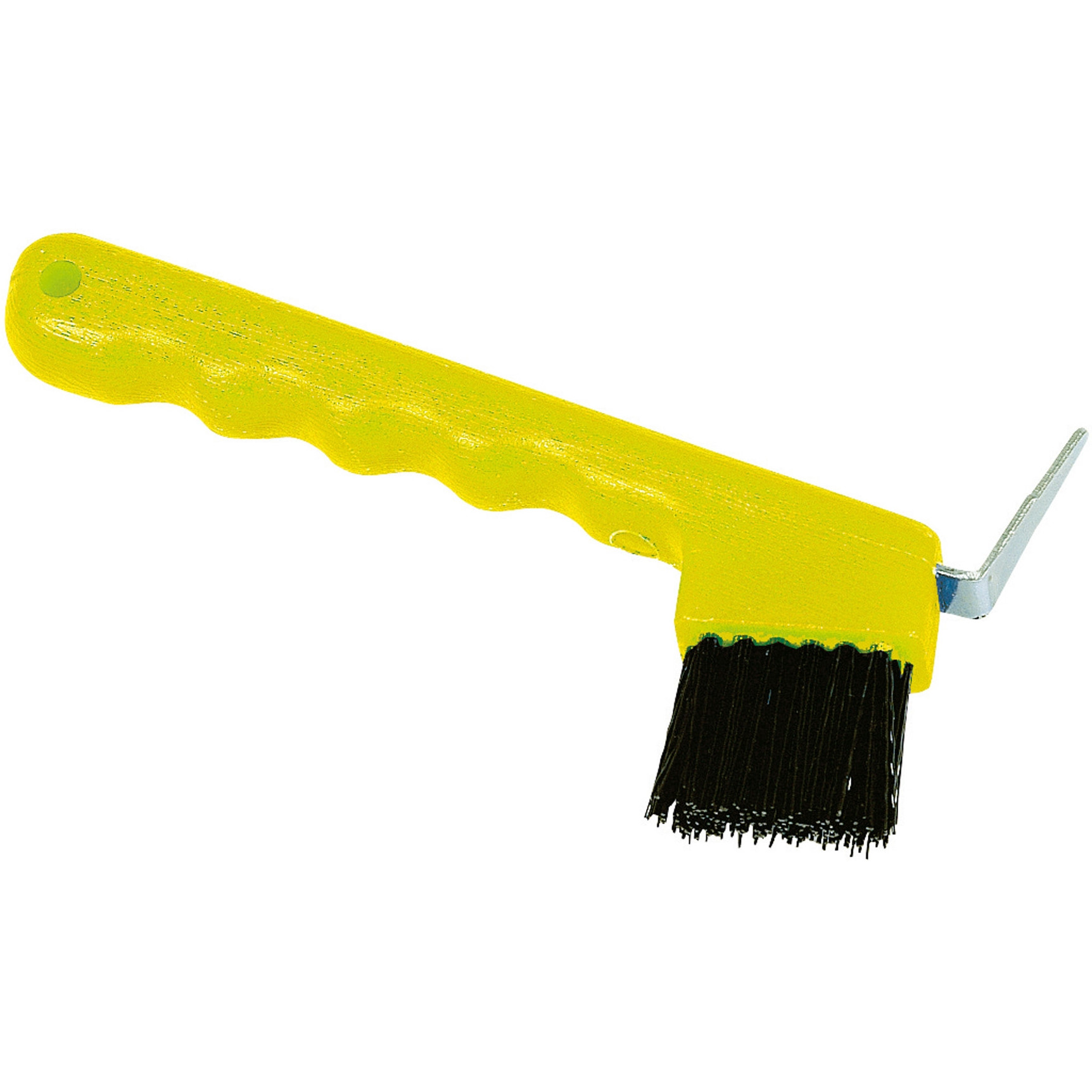 Hufauskratzer mit Bürste gelb