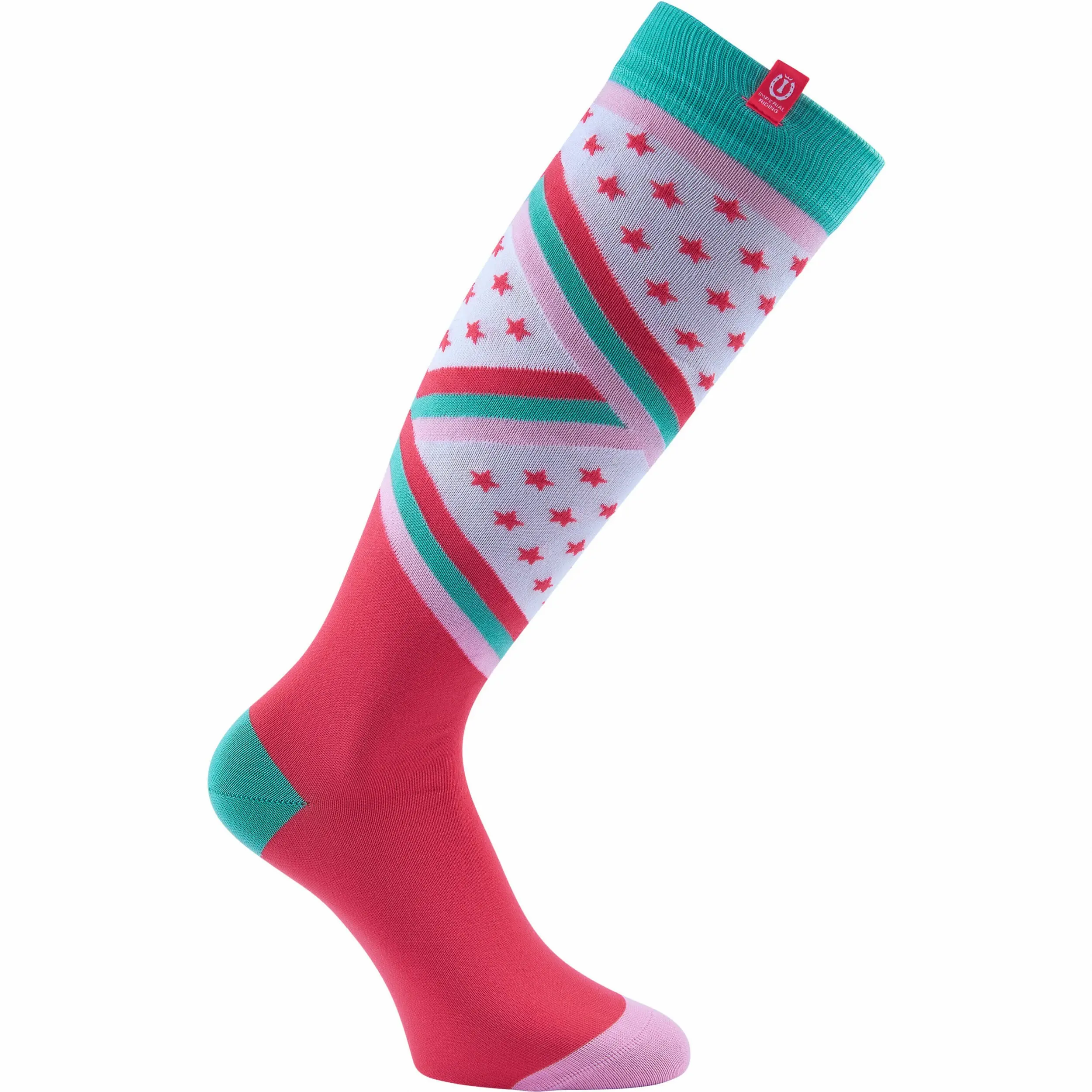 Damen Reitsocken IRHStars & Stripes diva pink