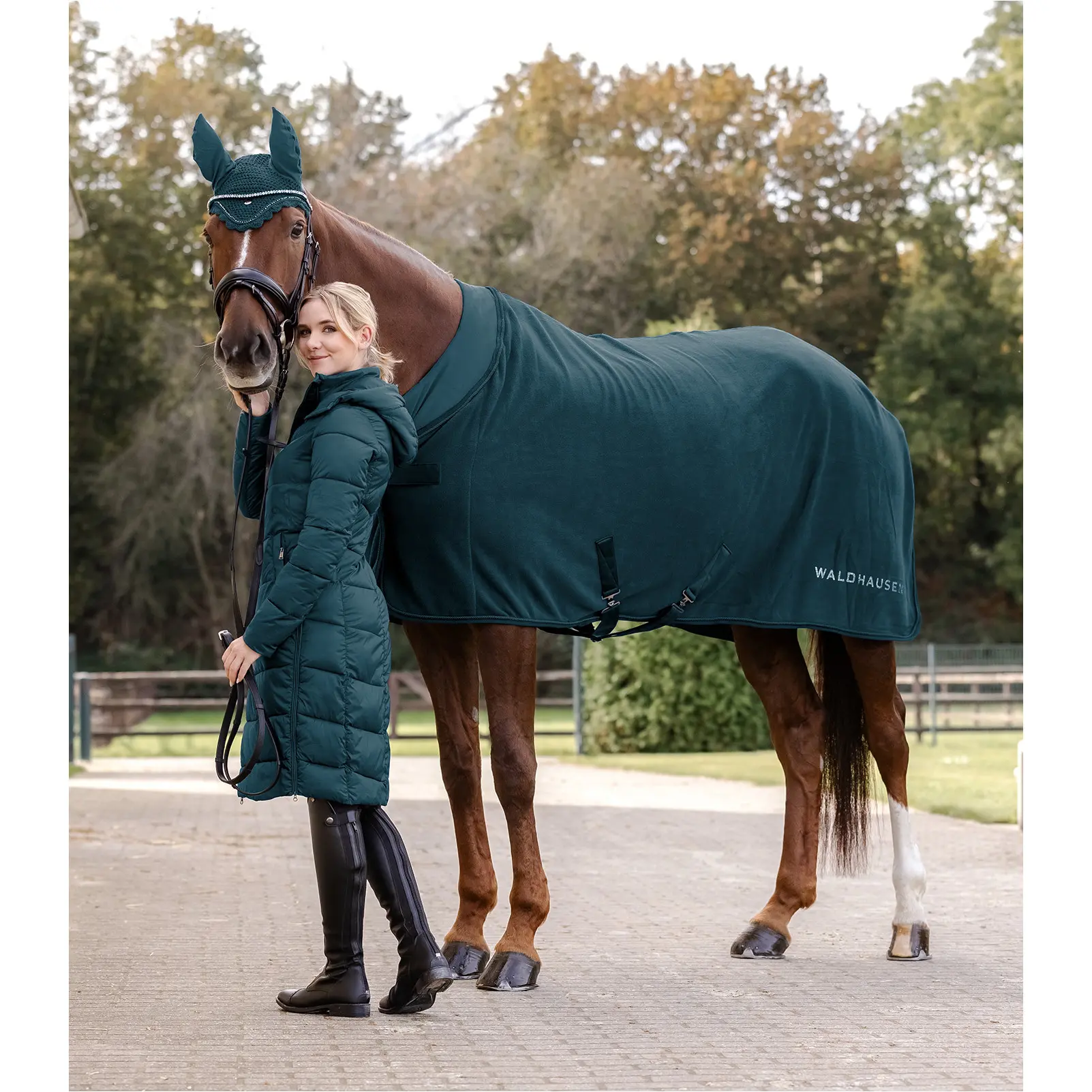 Fleecedecke NEPAL petrolblau