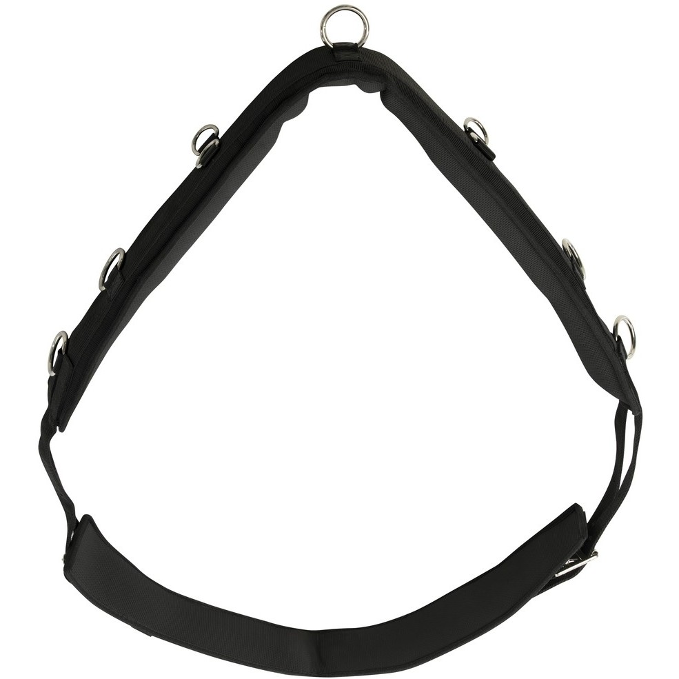 Longiergurt aus Polypropylen schwarz 175-220cm Longiergurt aus Polypropylen schwarz 175-220cm