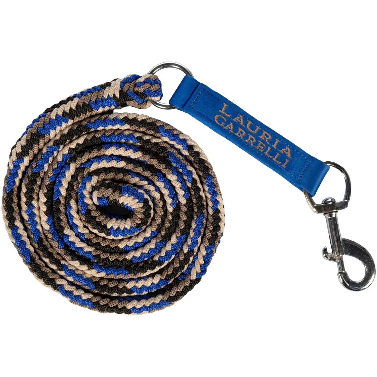 Führstrick mit Karabinerhaken AMALFI blau