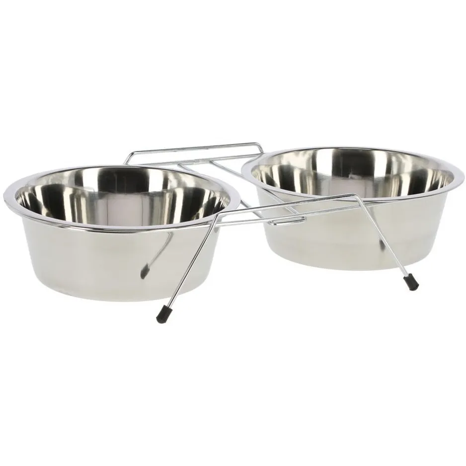 Doppelnapfständer incl. 2x Napf