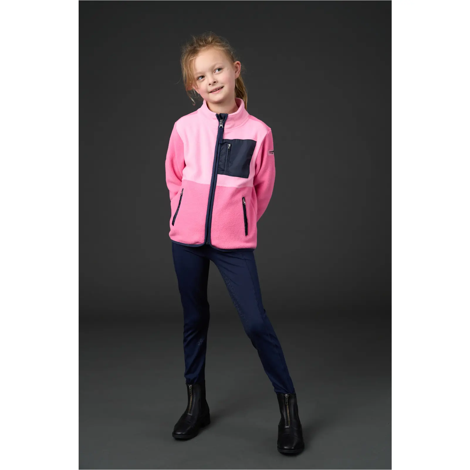 Kinder Fleecereitjacke MINNA ZIP phlox pink