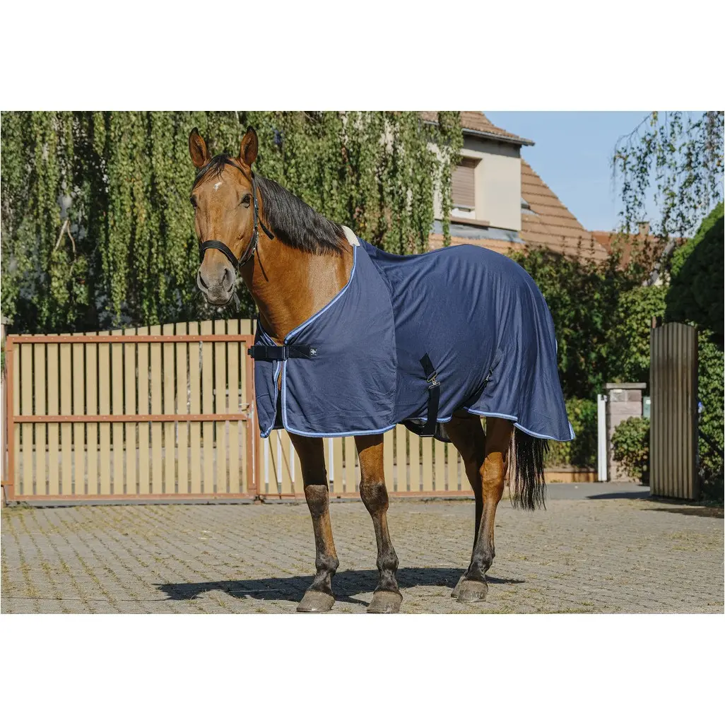 Abschwitzdecke mit feinem Netzgewebe marineblau