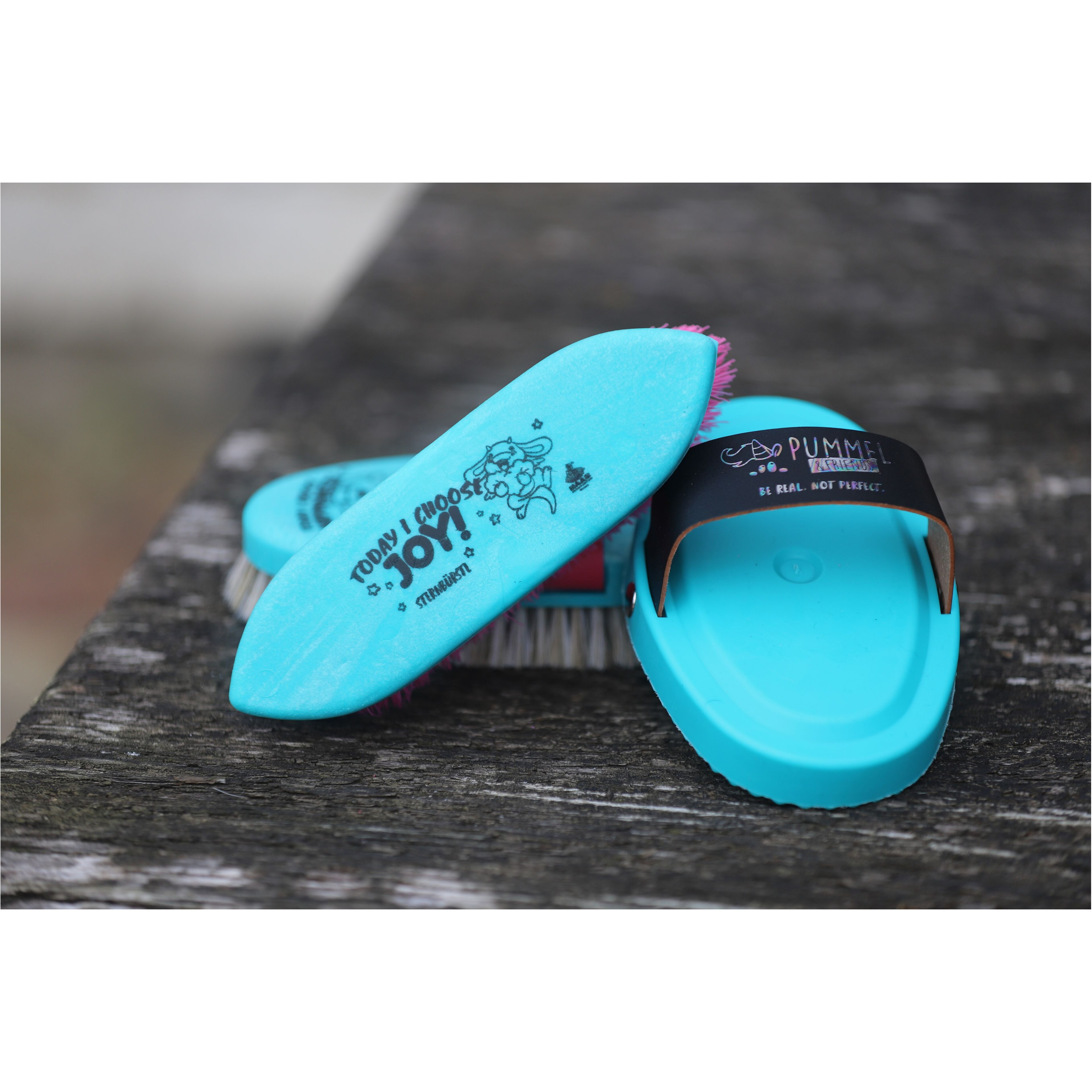 Striegel Pummel MOOH türkis/pink Striegel Pummel MOOH türkis/pink