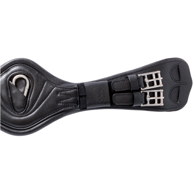 Lederkurzgurt mit Elast JULIUS Softleder schwarz Lederkurzgurt mit Elast JULIUS Softleder schwarz