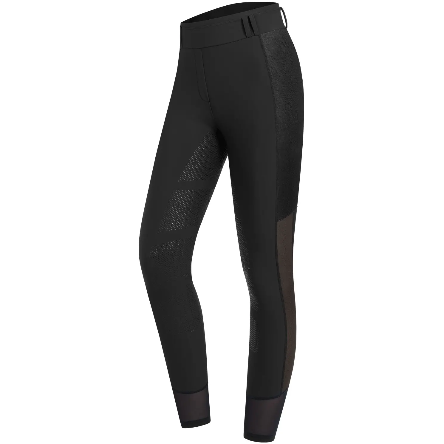 Sommer Damen Reitleggings Silikon Vollbesatz NINA Mesh schwarz