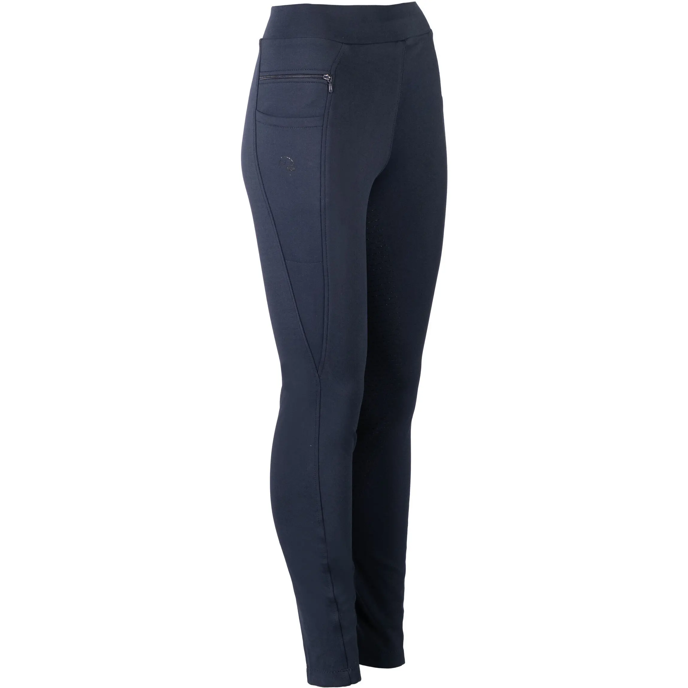 Winter Damen Reitleggings Silikon Vollbesatz MAJA dunkelblau
