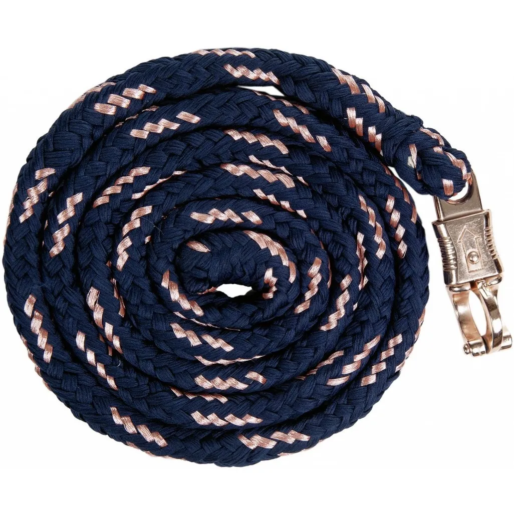 Führstrick mit Panikhaken ROSEGOLD navy/rosegold 180cm