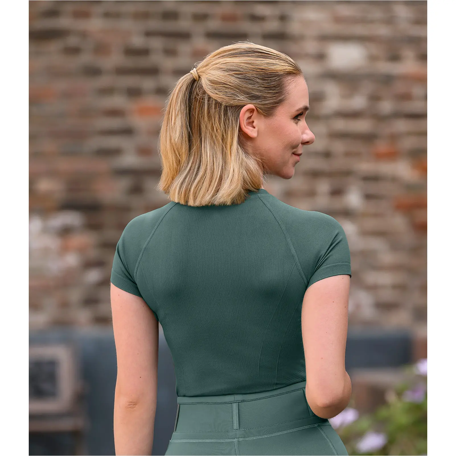 Damen Funktionsshirt 3D-Strick SIENA piniengrün