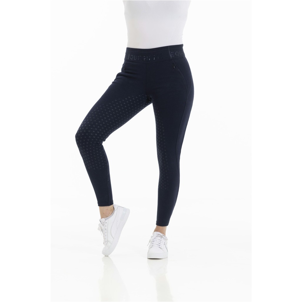Damen Reitleggings Silikon Vollbesatz PAMELA Bio-Baumwolle marineblau