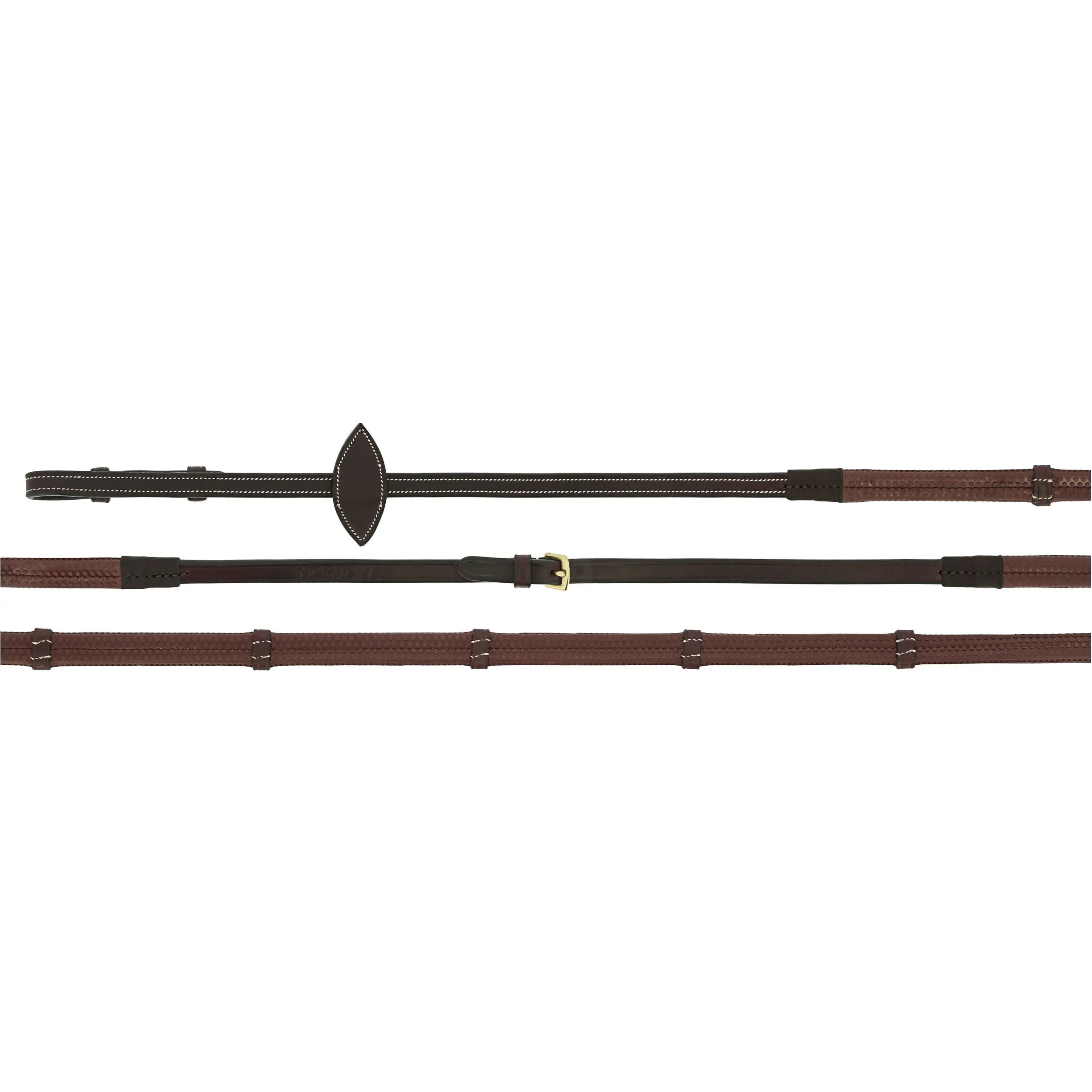 Gummizügel aus geöltem Leder EK braun 13mm