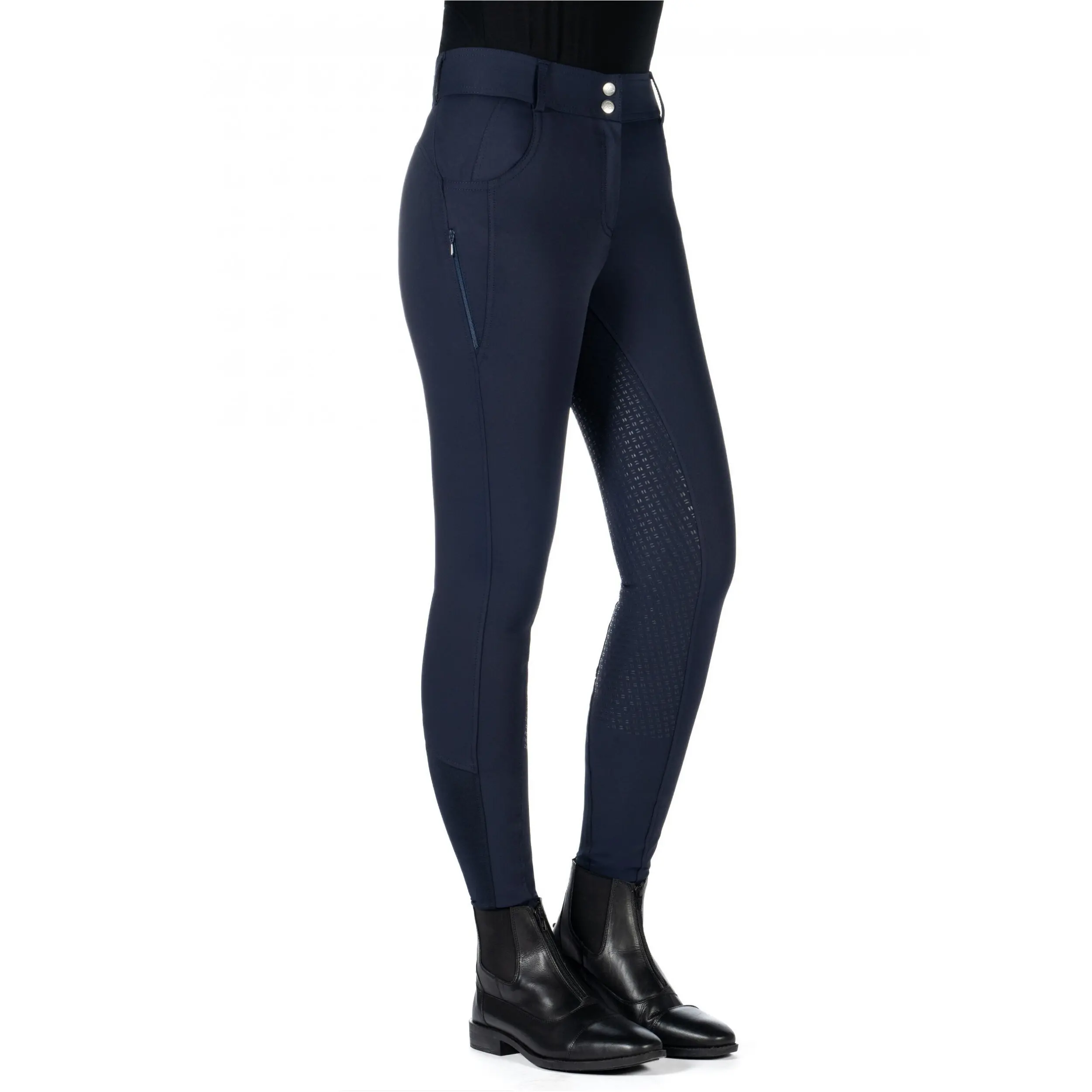 Kinder Reithose Silikon Vollbesatz ARI MID RISE dunkelblau