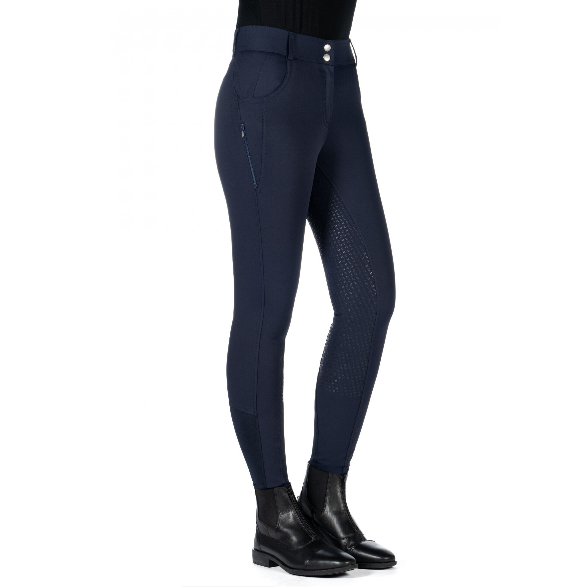 Kinder Reithose Silikon Vollbesatz ARI MID RISE dunkelblau