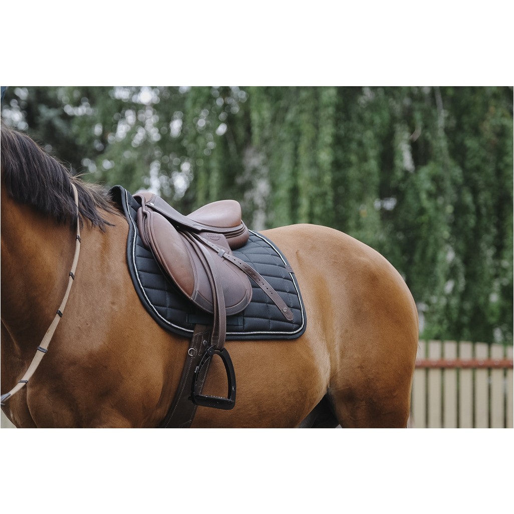 Schabracke mit Strass DOMINO grau