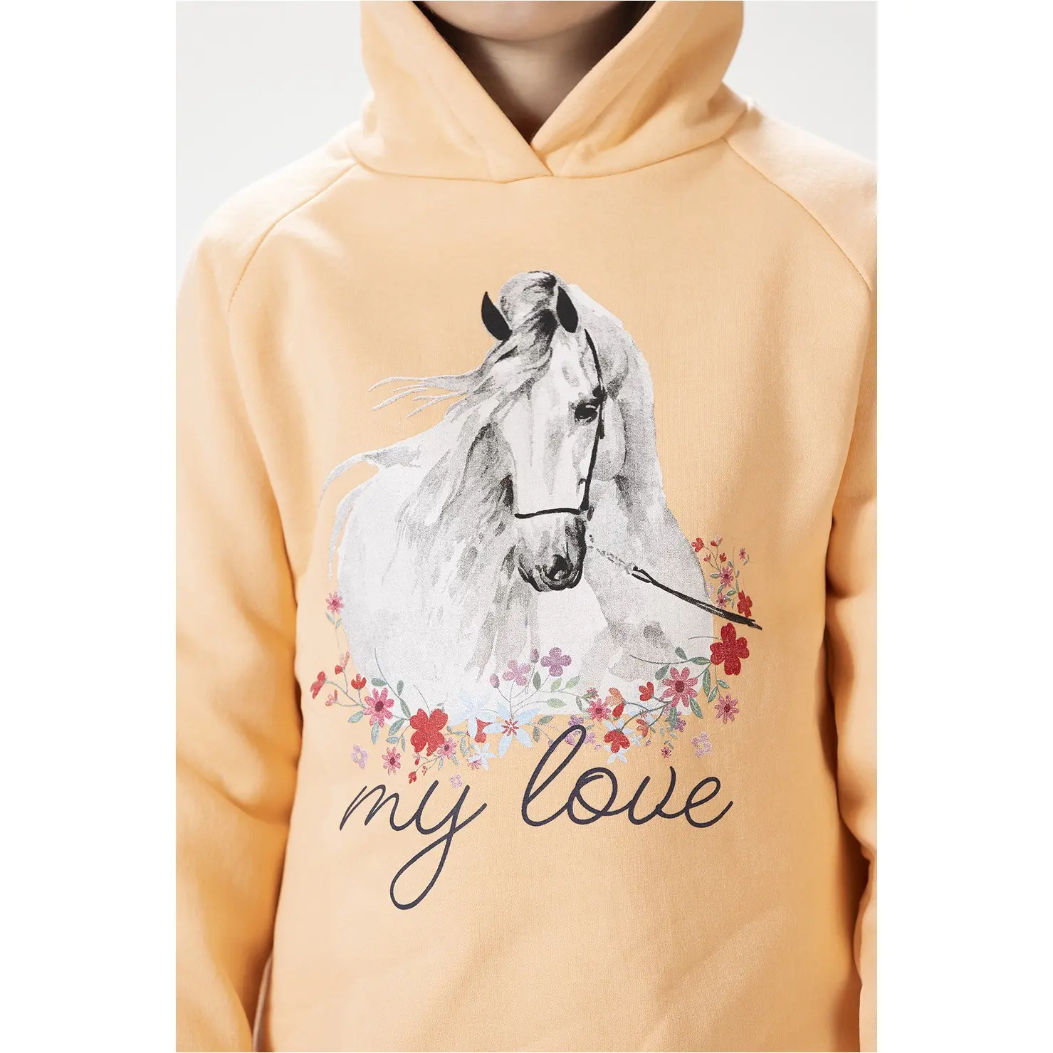 Kinder Hoody HORSE SPIRIT apricot