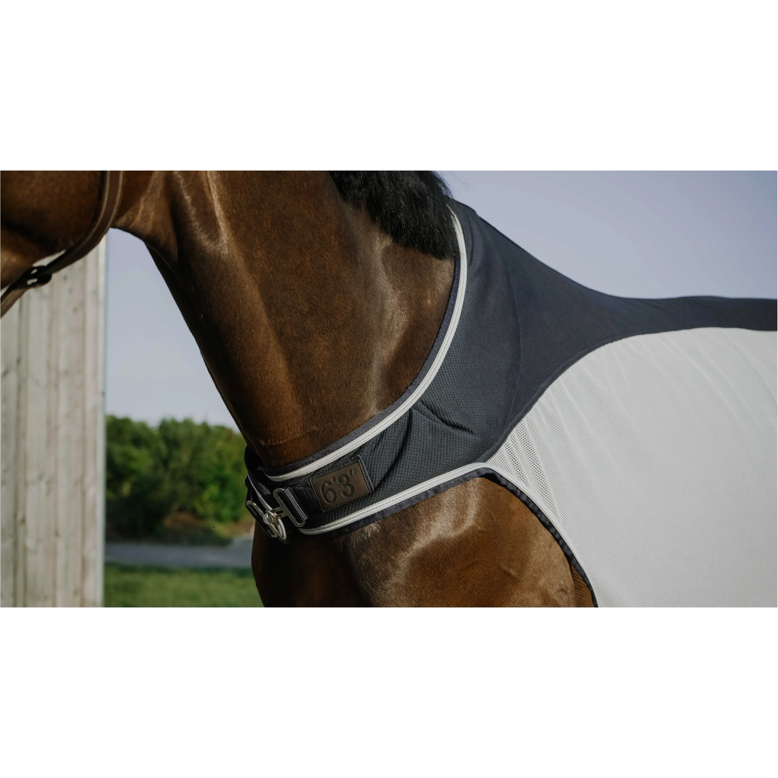 Ausreitdecke FLYCOOL marine/weiß