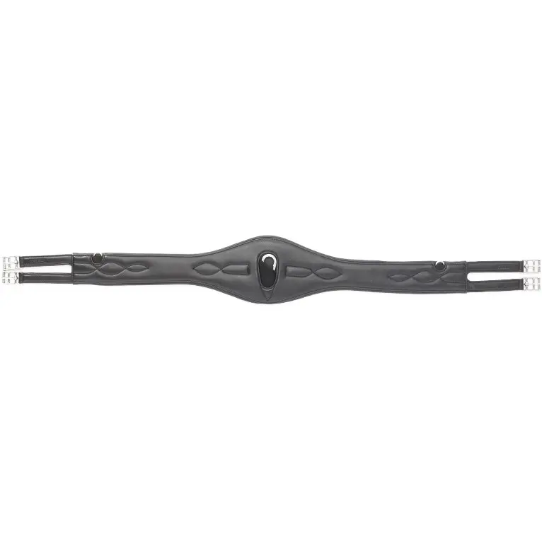 Ledersattelgurt ohne Elast COMFORT Softleder schwarz
