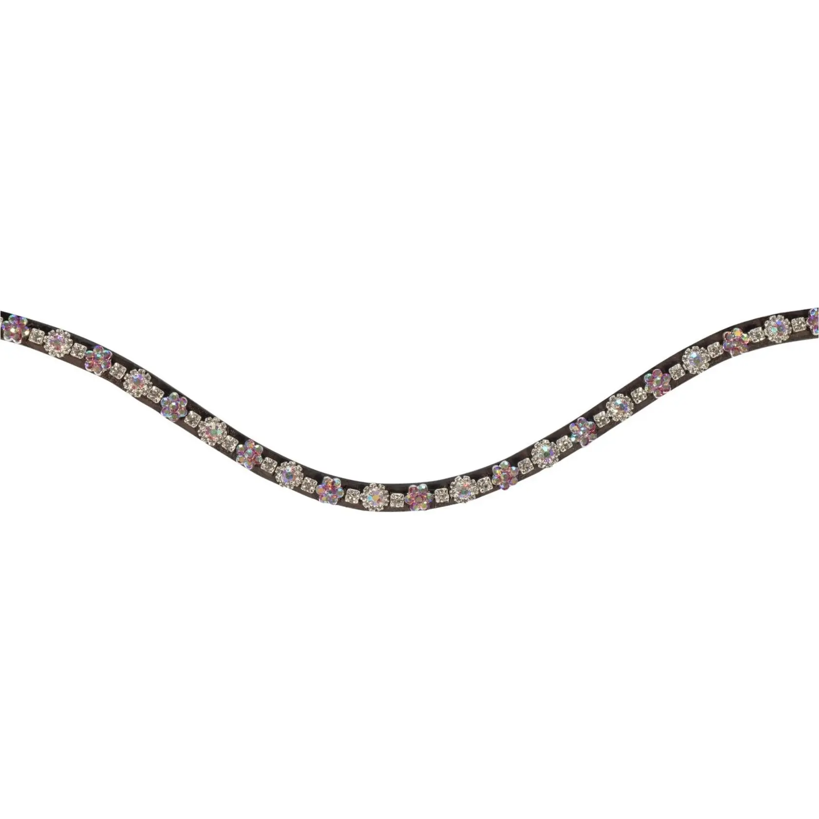 Stirnband DAISY braun/dunkelrosa