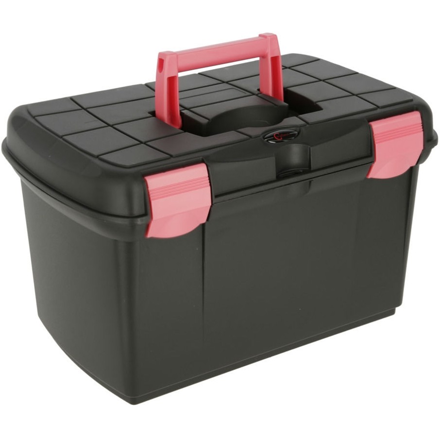 Putzbox mit herausnehmbaren Einsatz ARREZZO schwarz/fuchsia