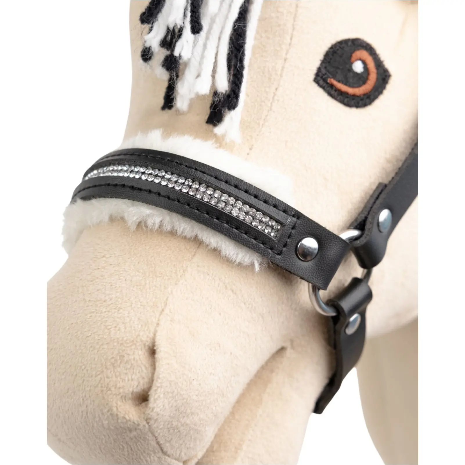 Spielzeughalfter mit Plüsch und Steinen schwarz Spielzeughalfter mit Plüsch und Steinen schwarz