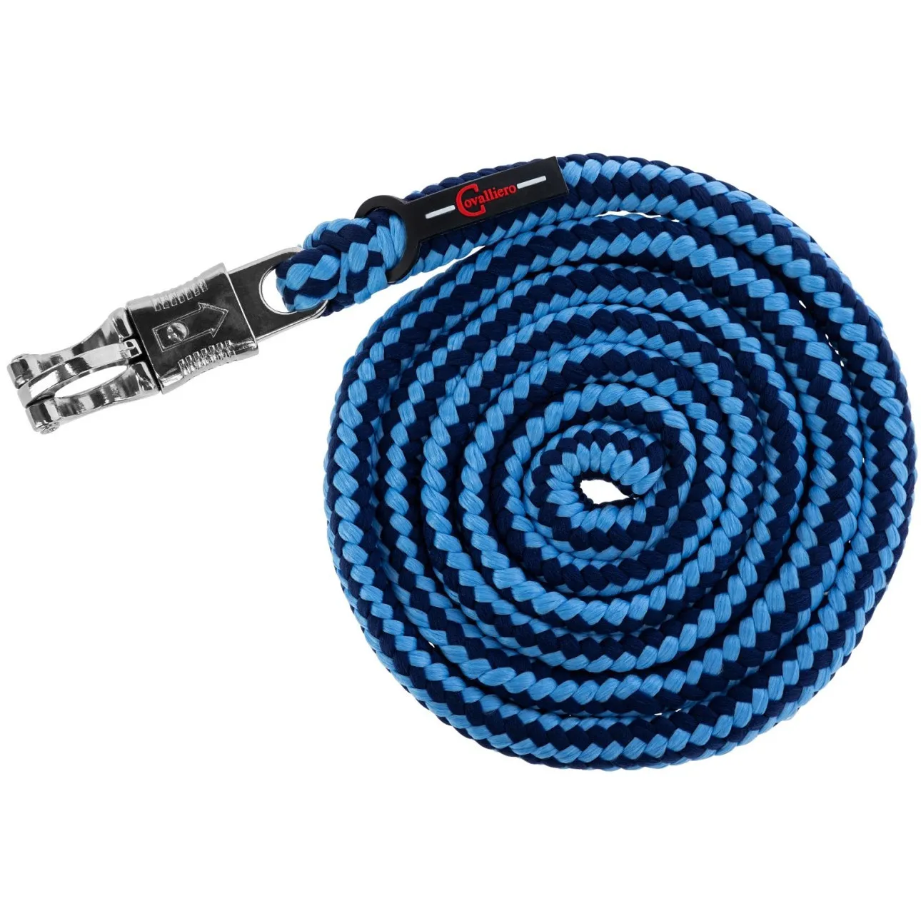 Führstrick mit Panikhaken HIPPO hellblau/dunkelblau 200cm