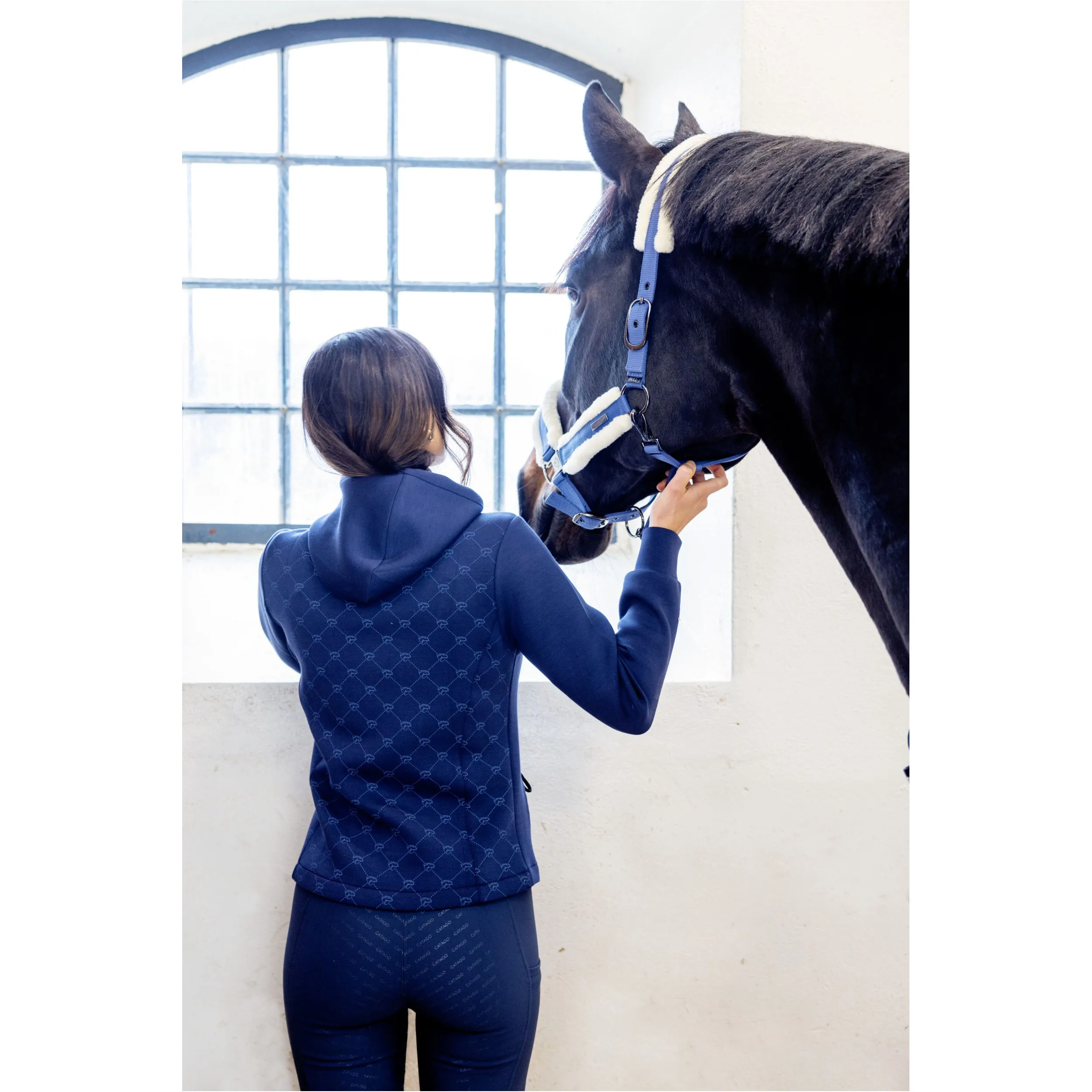 Damen Kapuzenjacke mit Reißverschluss VARIANA navy
