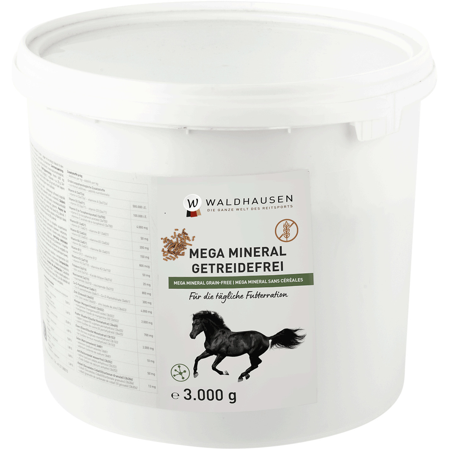 Mega Mineral Getreidefrei - Für die tägliche Futterration 3000g Mega Mineral Getreidefrei - Für die tägliche Futterration 3000g