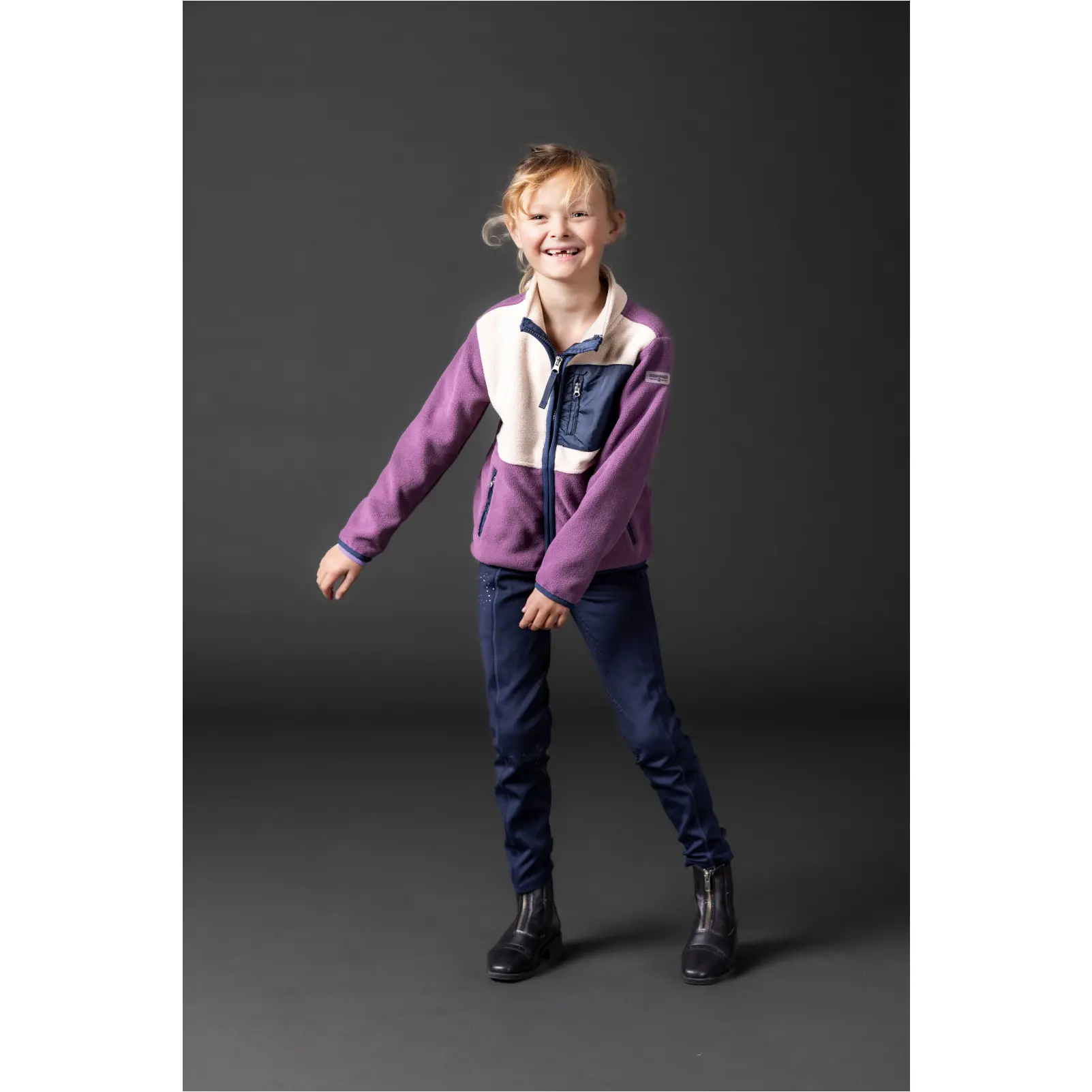 Kinder Fleecereitjacke MINNA ZIP montana grape