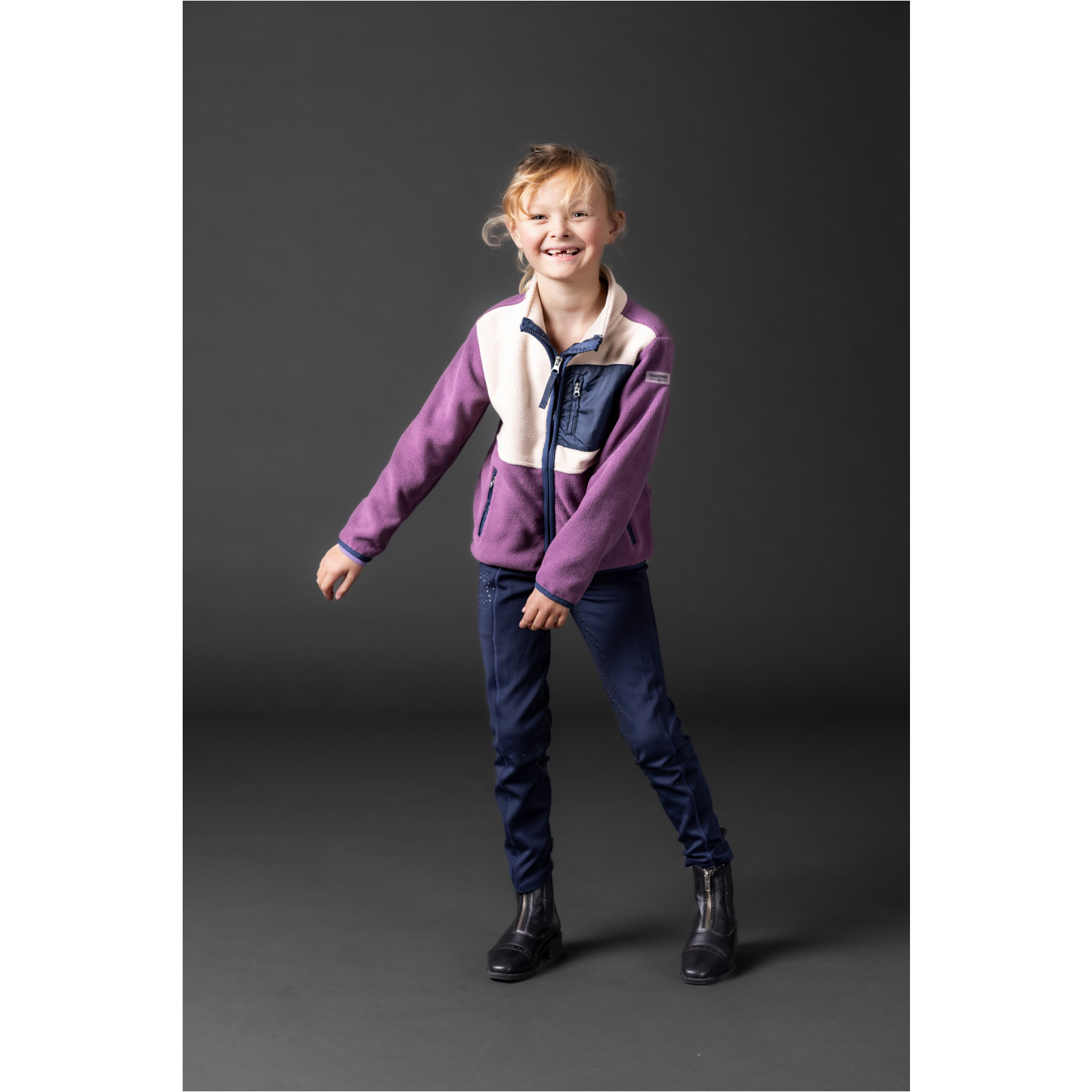 Kinder Fleecereitjacke MINNA ZIP montana grape Kinder Fleecereitjacke MINNA ZIP montana grape