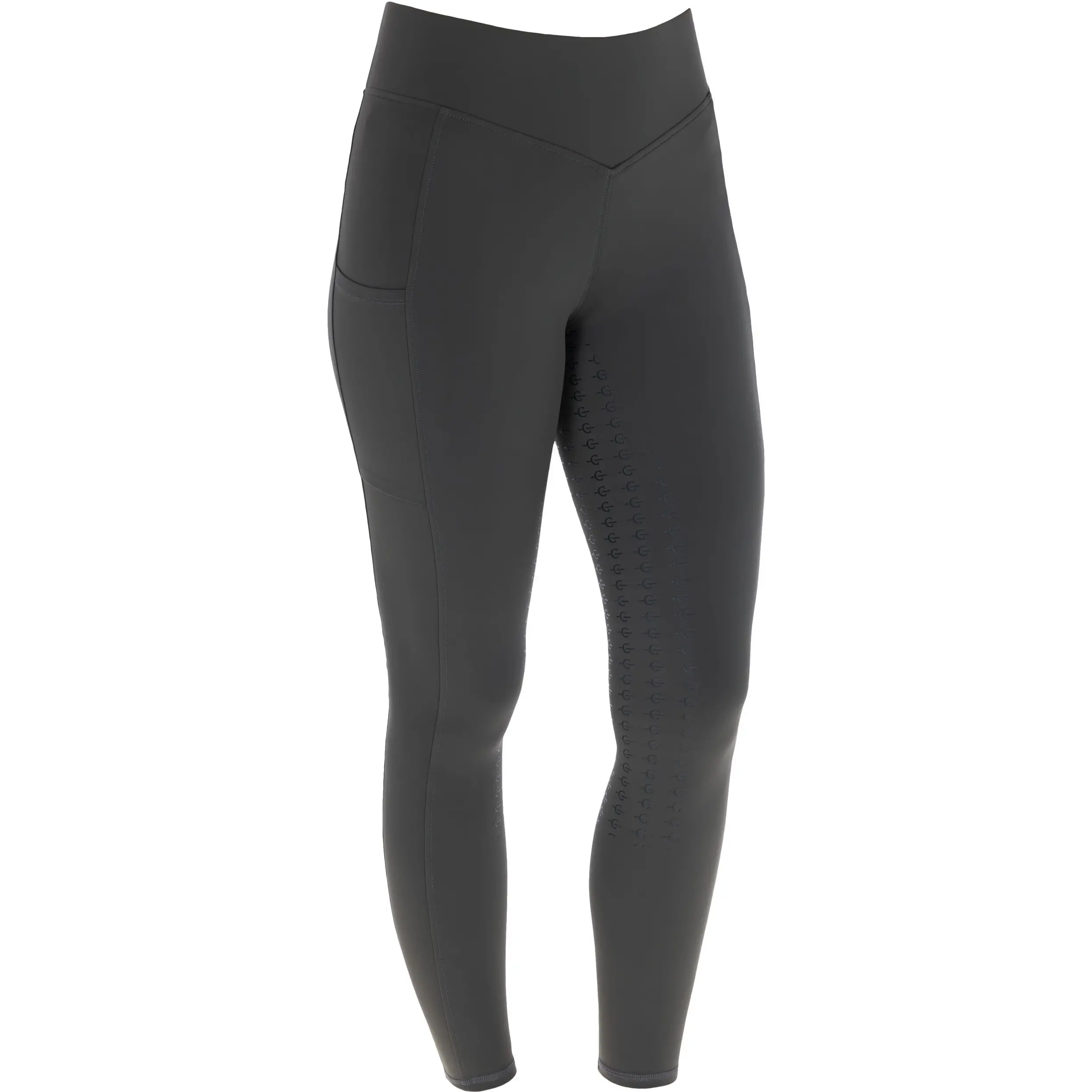 Damen Reitleggings Silikon Vollbesatz ANNIVERSARY graphite