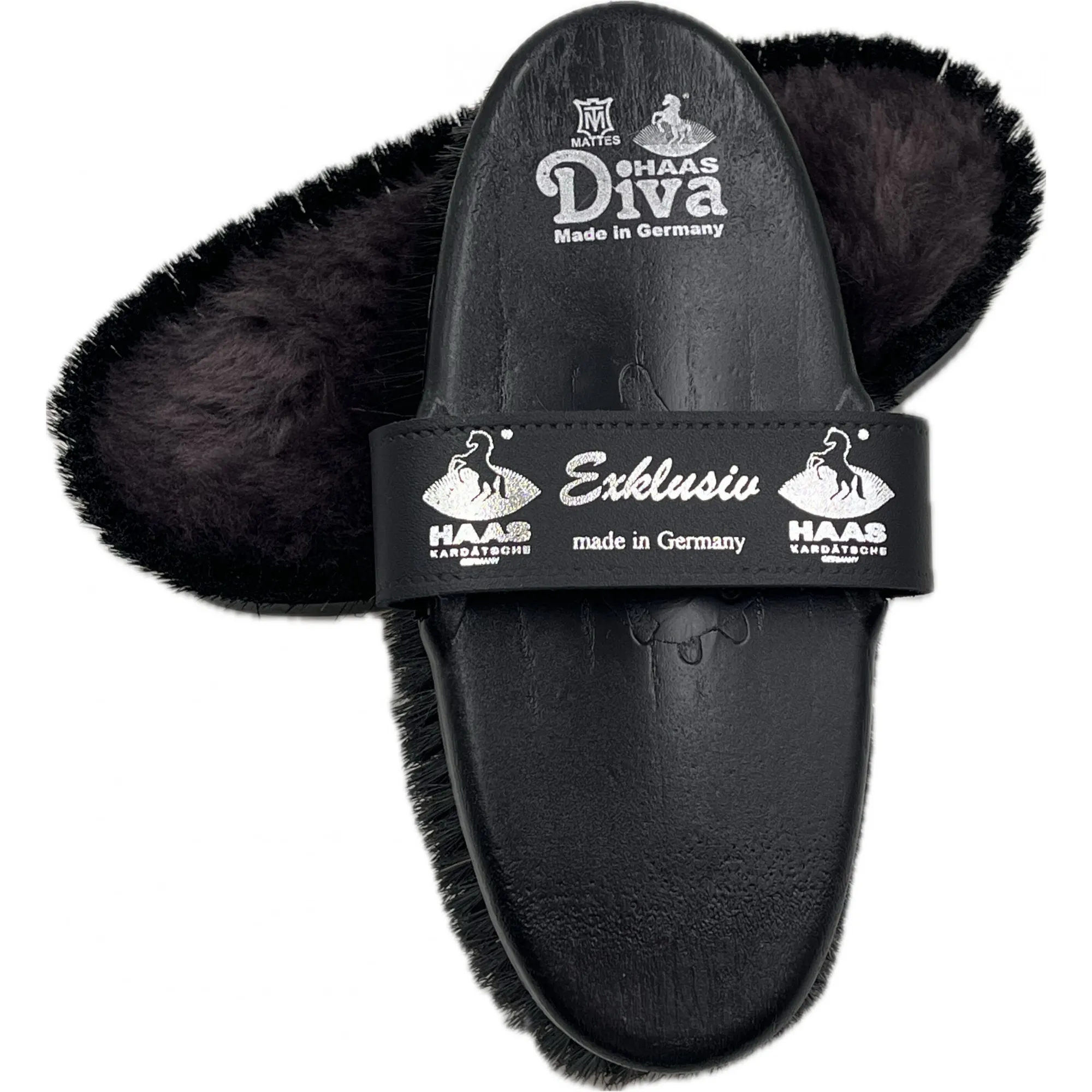 Bürste mit Lammfell DIVA Exclusiv schwarz