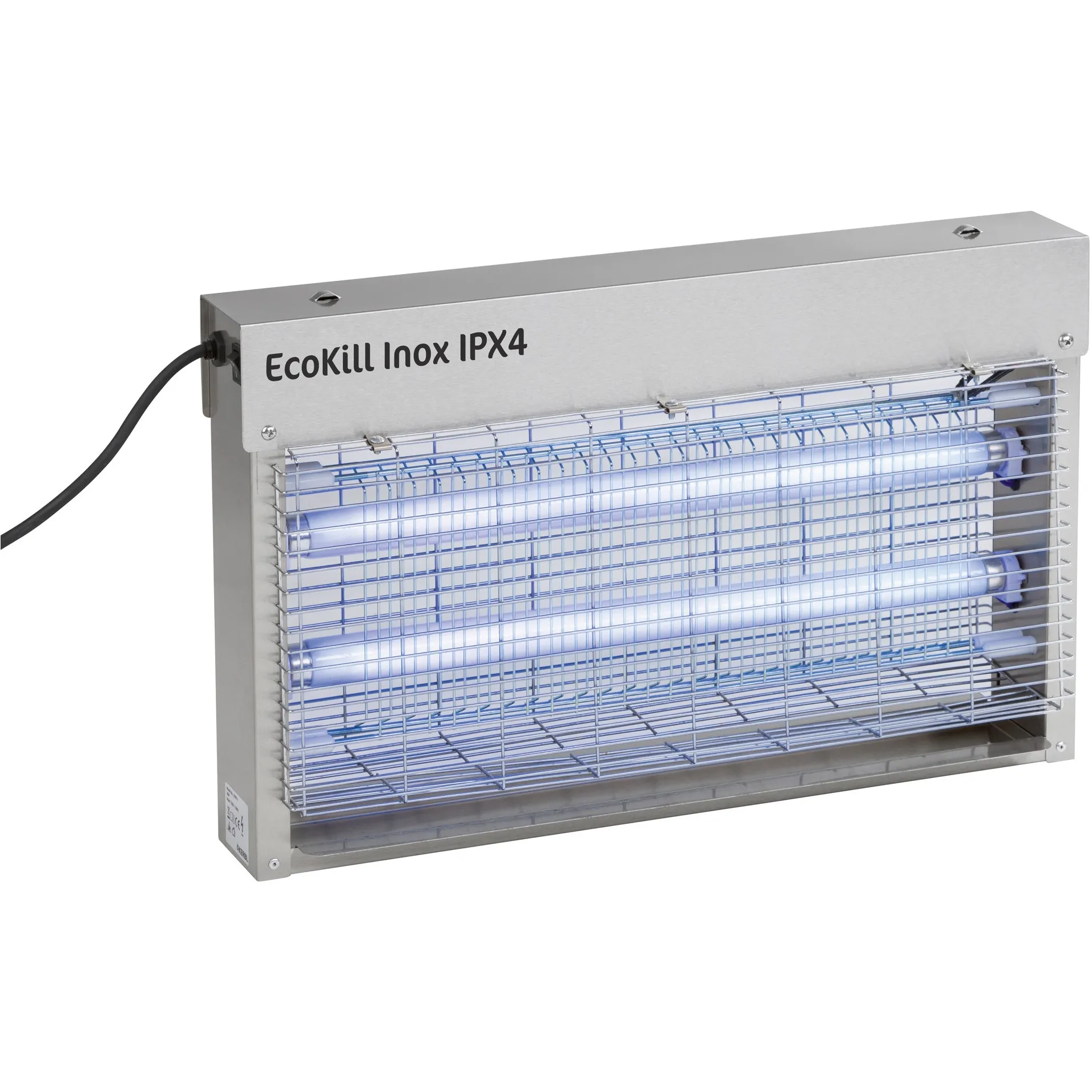 Elektrischer Fliegenvernichter EcoKill Inox IPX4 2 x 15W