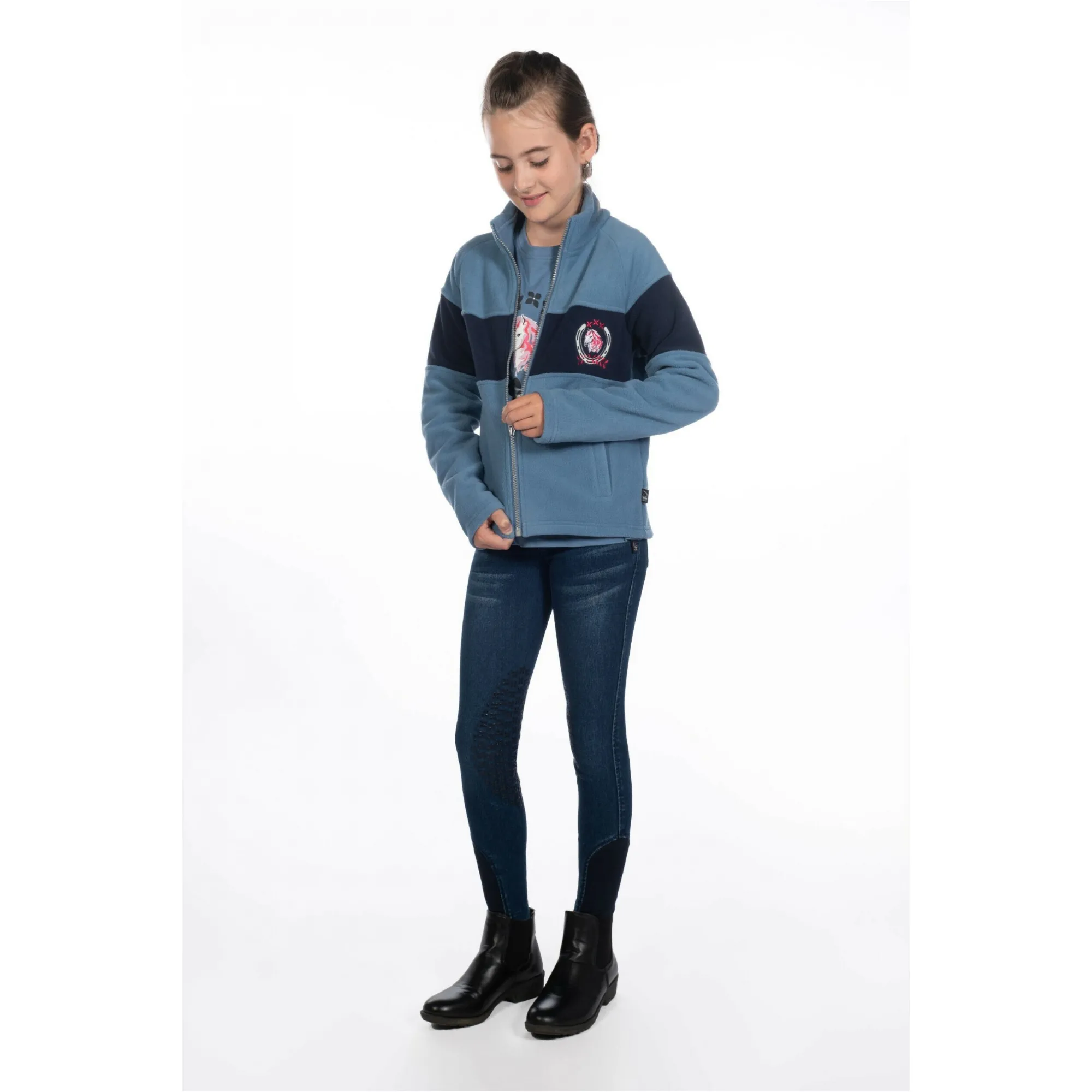 Kinder Fleecejacke AYMEE rauchblau