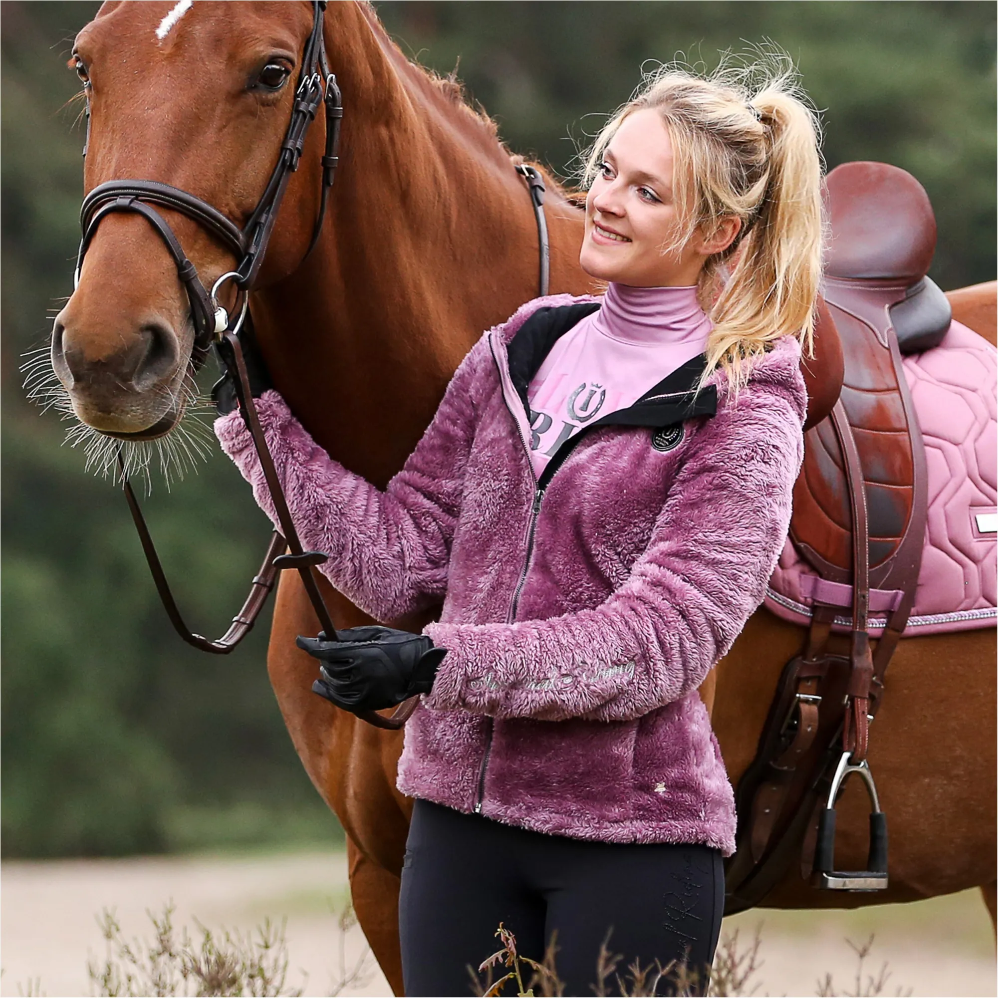 Damen Fleecejacke IRHCosy bloom pink