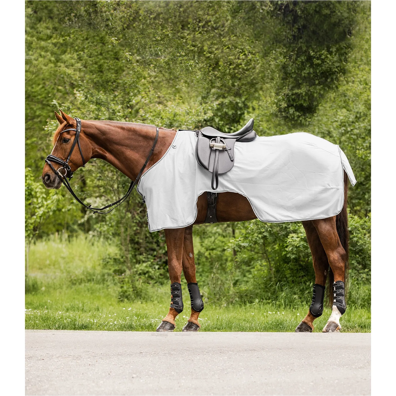 Fliegenausreitdecke PROTECT silbergrau/grau