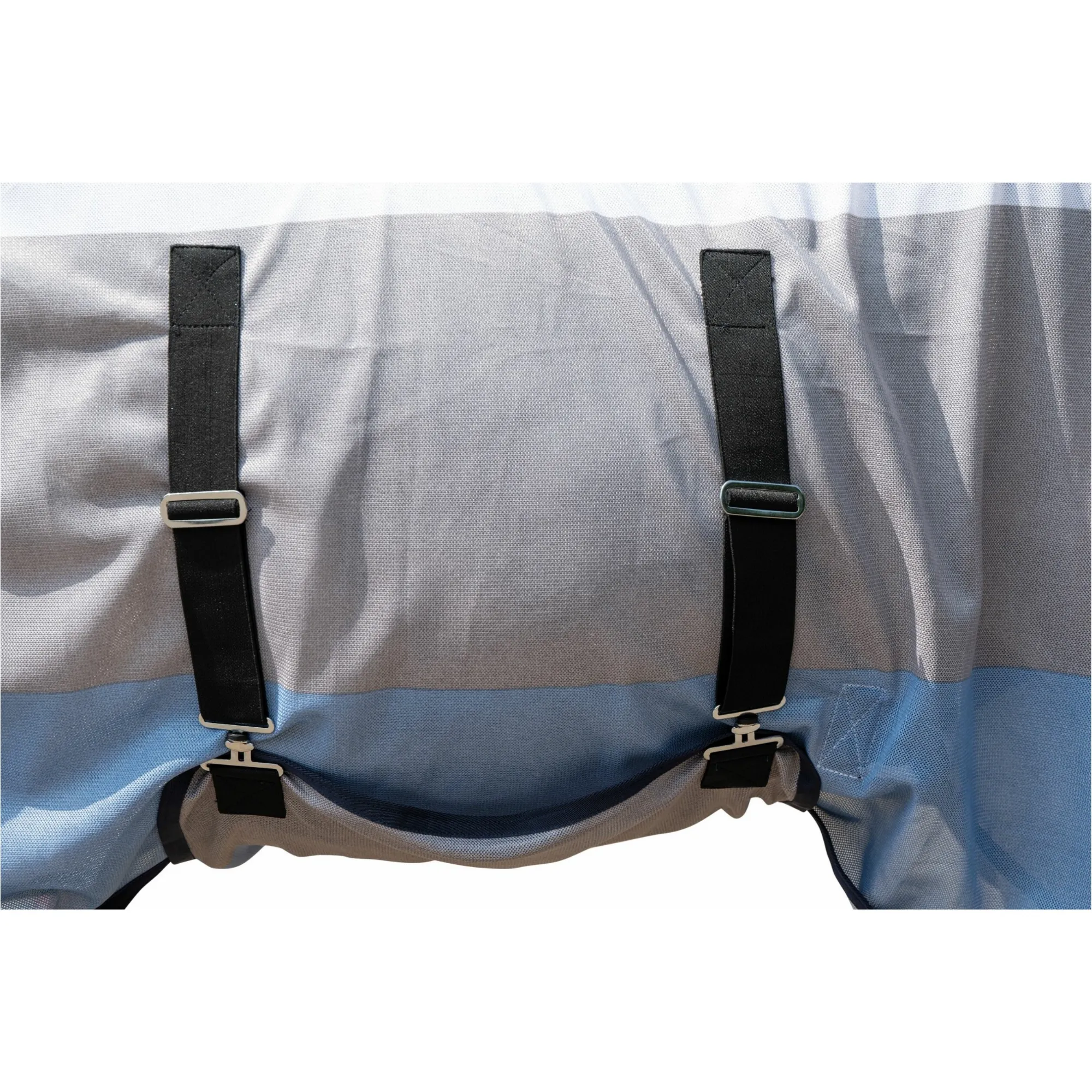 Fliegendecke mit Halsteil STRONG blau/weiß/grau