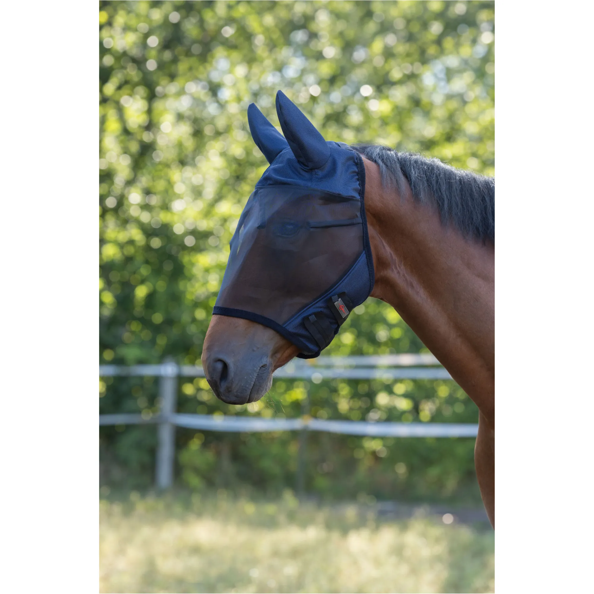 Fliegenmaske mit Ohrenschutz SUPERFLY navy
