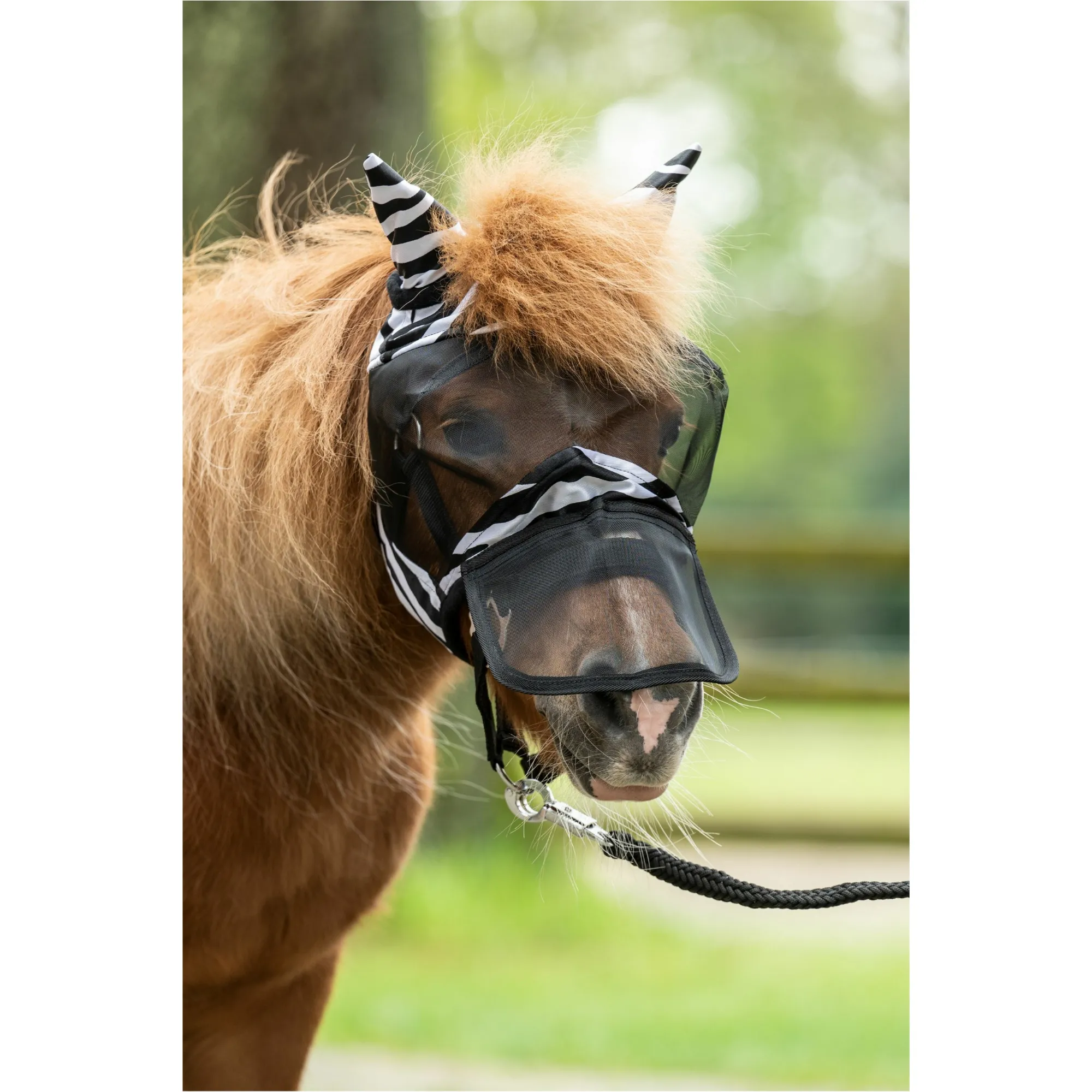 Fliegenmaske ZEBRA schwarz/weiß