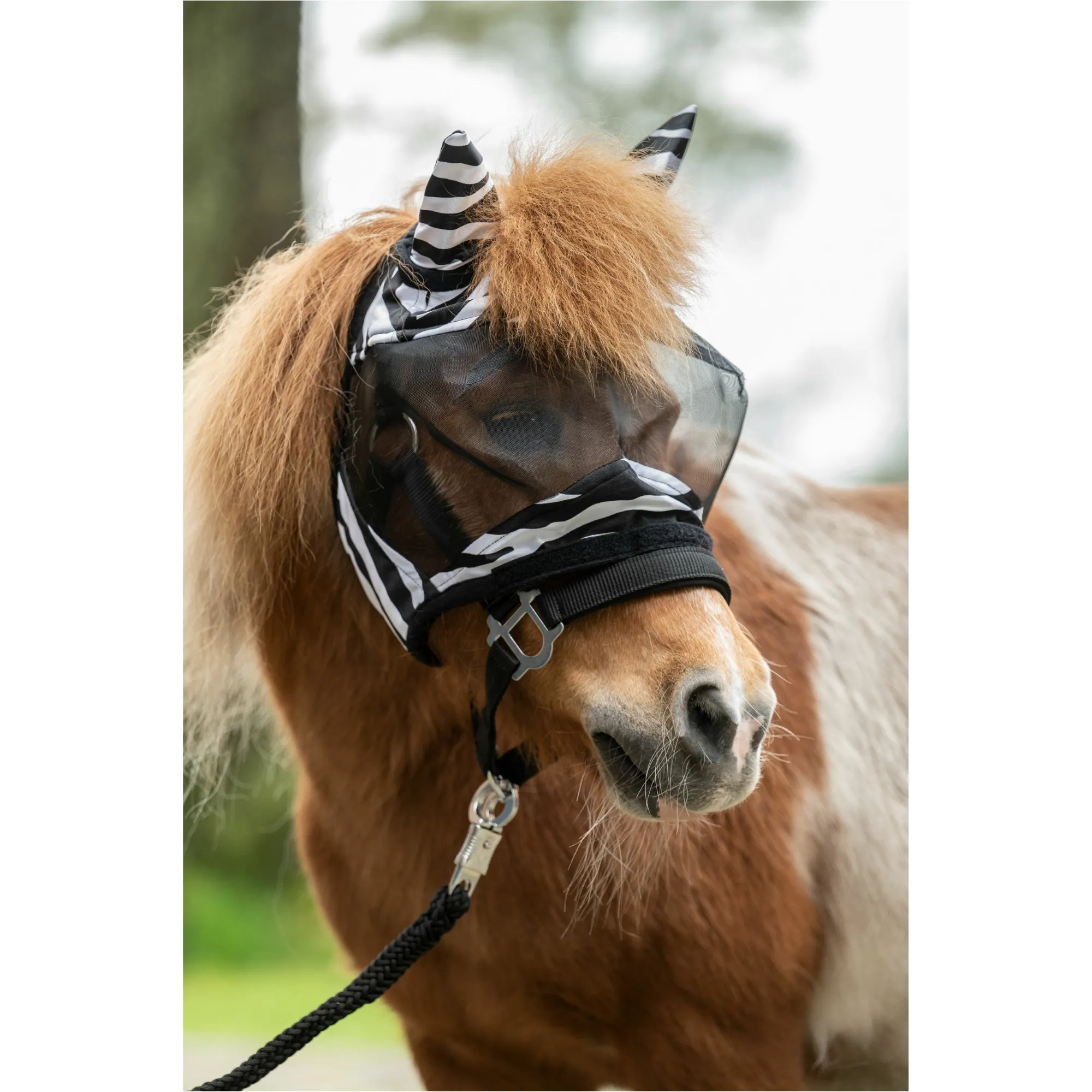 Fliegenmaske ZEBRA schwarz/weiß
