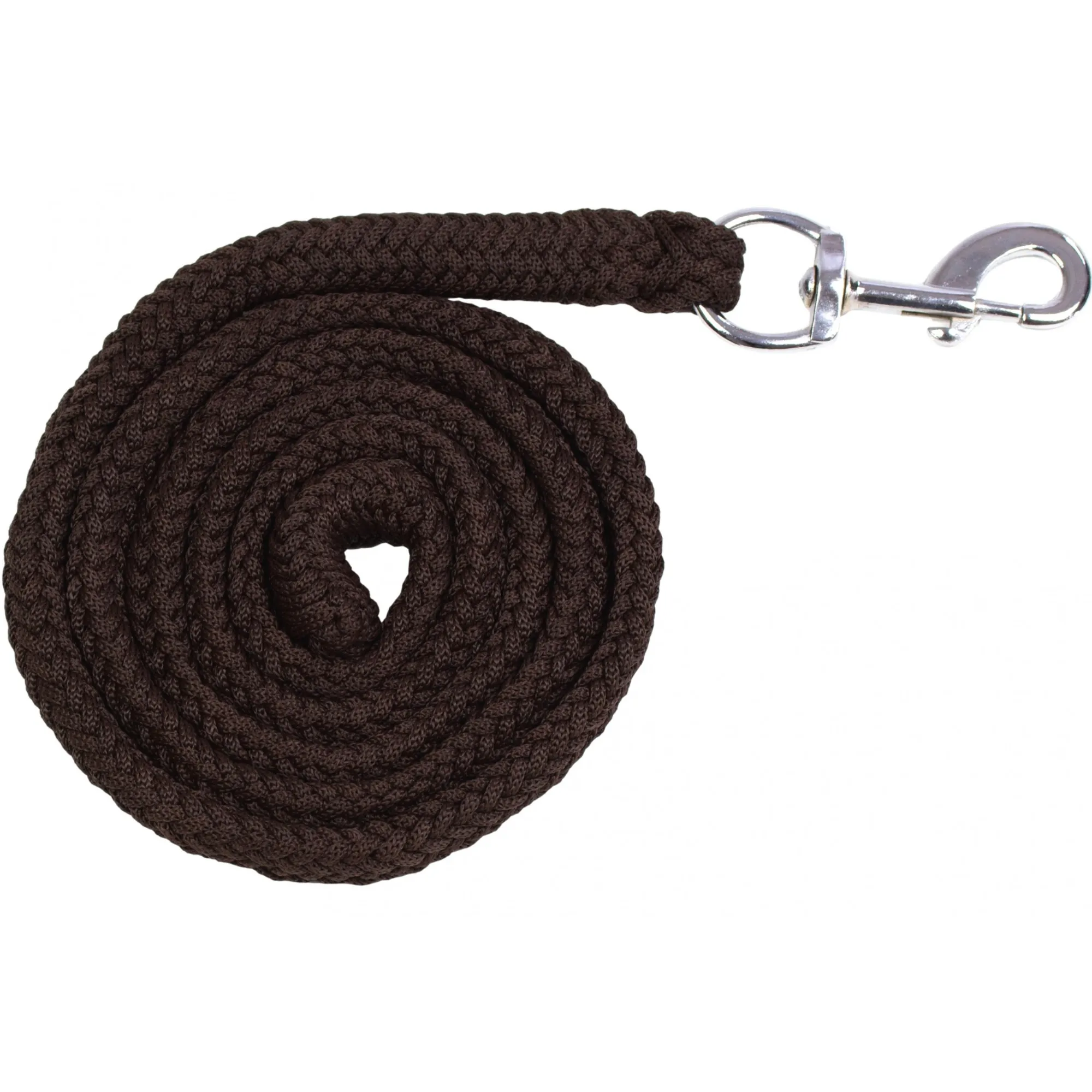 Führstrick mit Karabinerhaken BASICLINE dunkelbraun 180cm