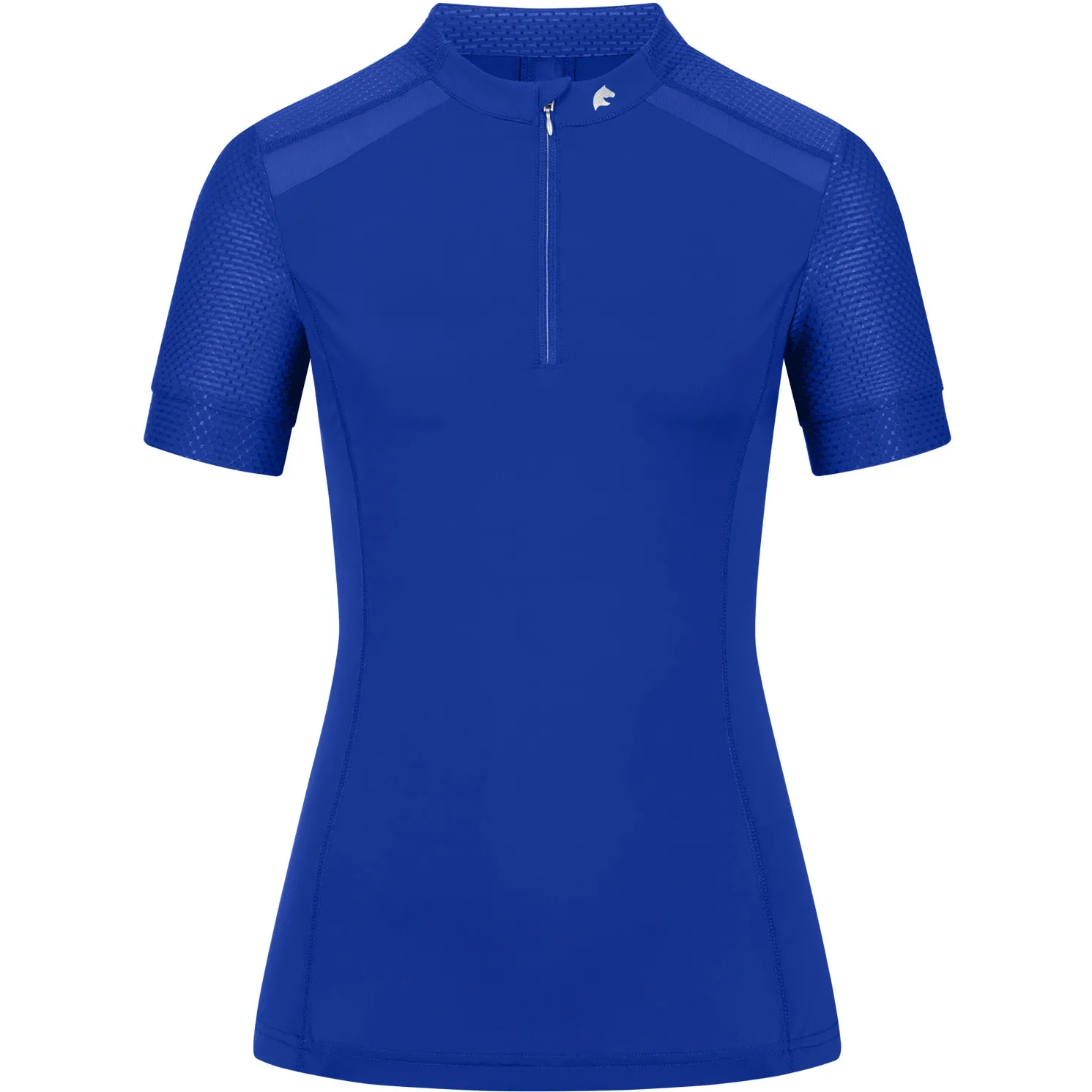Damen Funktions-Zip-Shirt NANCY mit Mesheinsätzen saphirblau