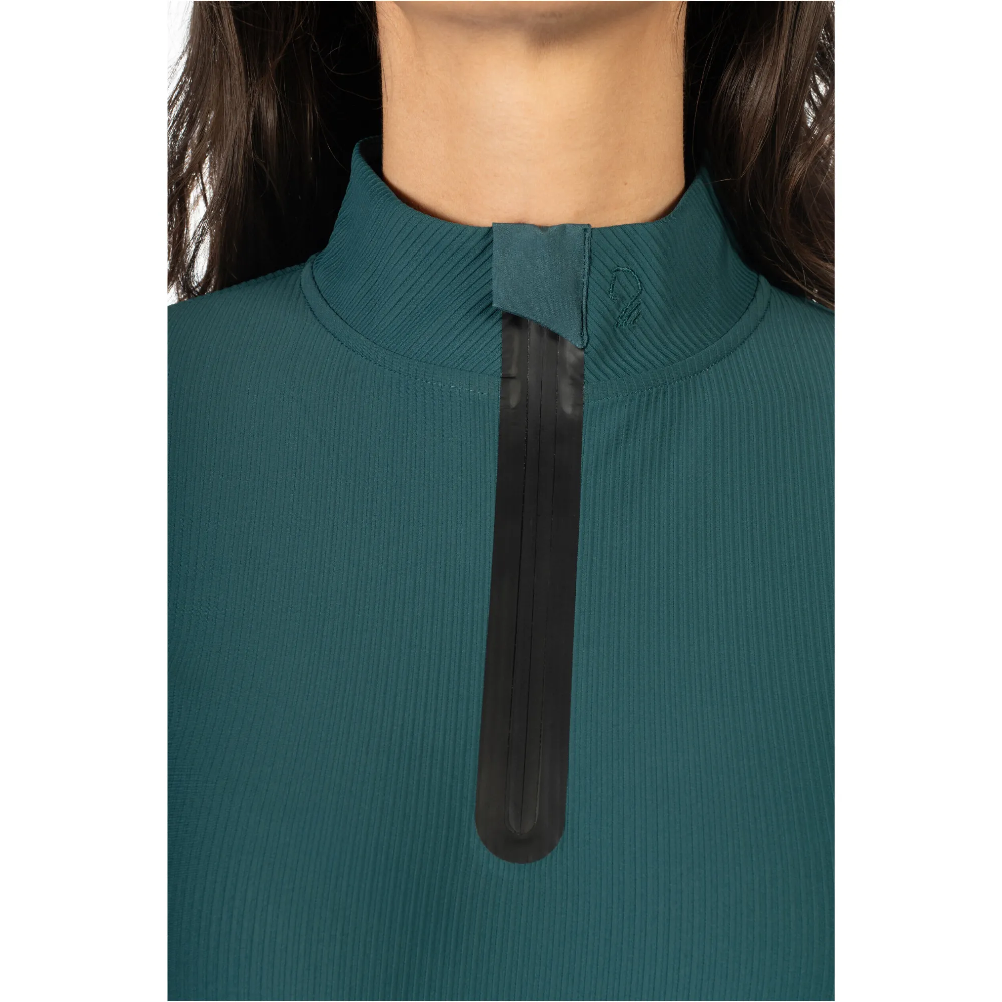 Damen Funktionsshirt LIVIGNO RIBBED dunkelgrün
