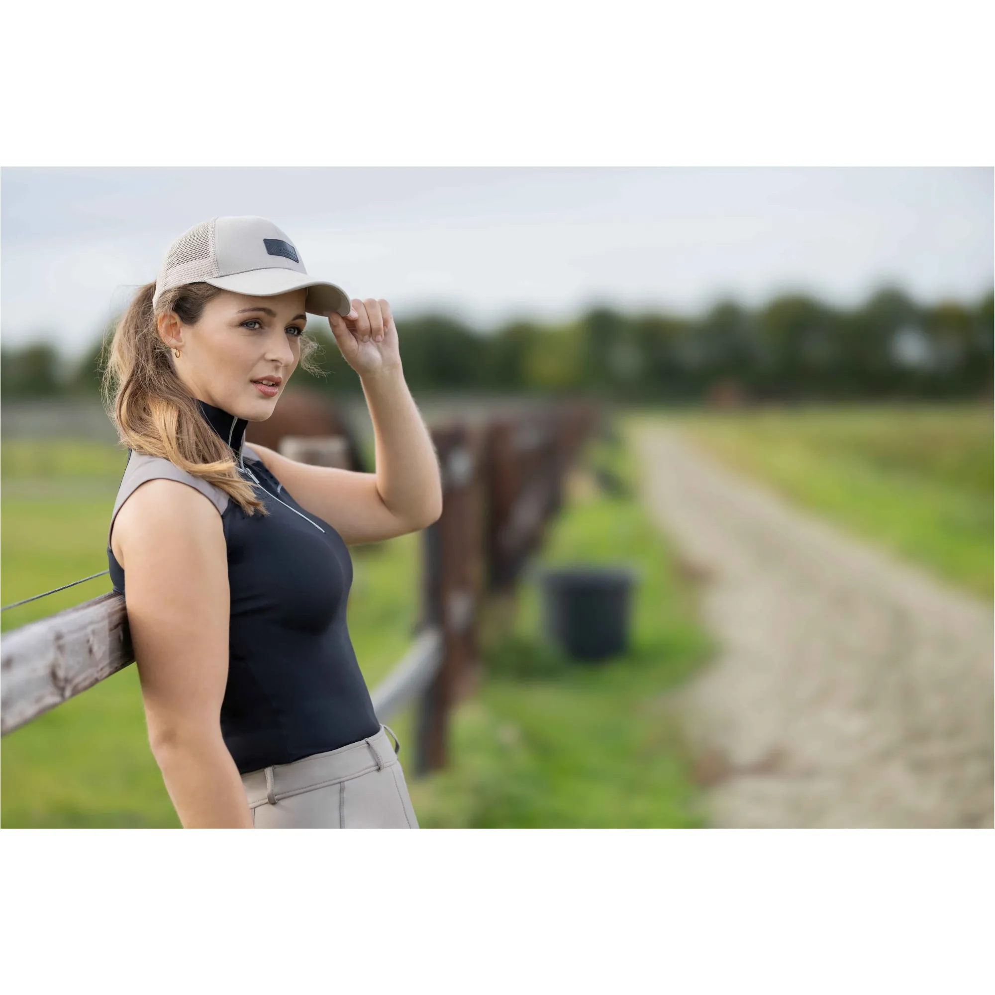 Damen Funktionstop AMALFI schwarz/taupe