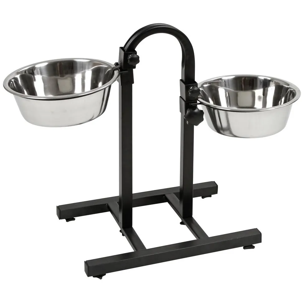 Futterbar inkl. Näpfe beidseitig höhenverstellbar DELUXE 2x2800ml